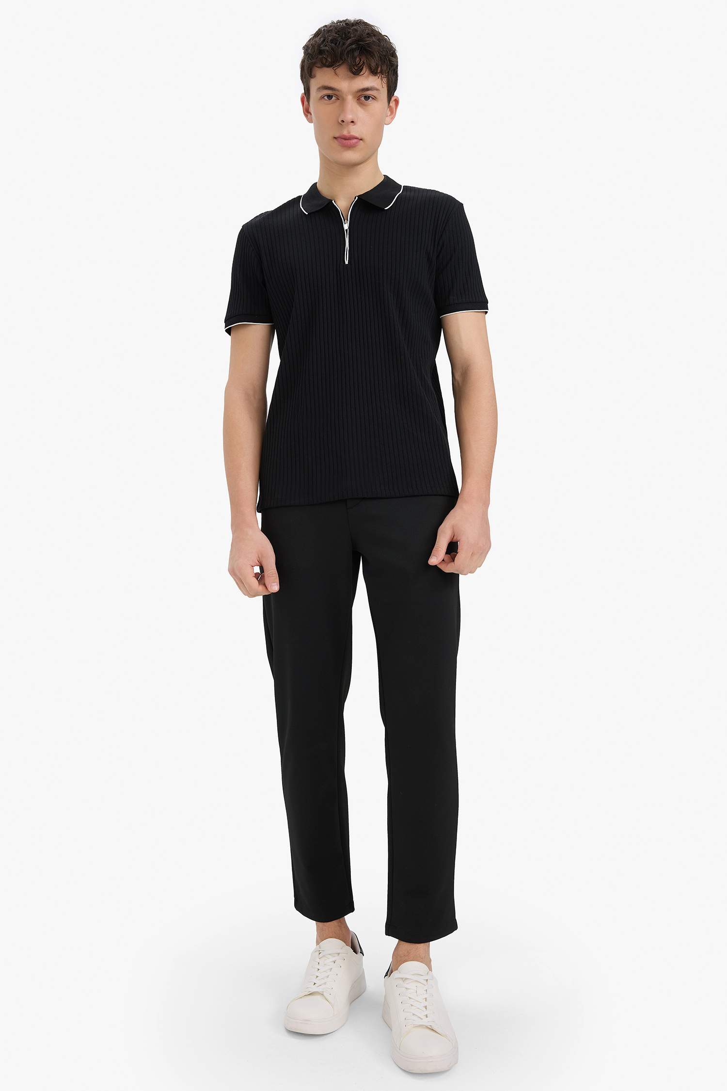 Slim Fit Polo Collar Camisole Polo T-Shirt