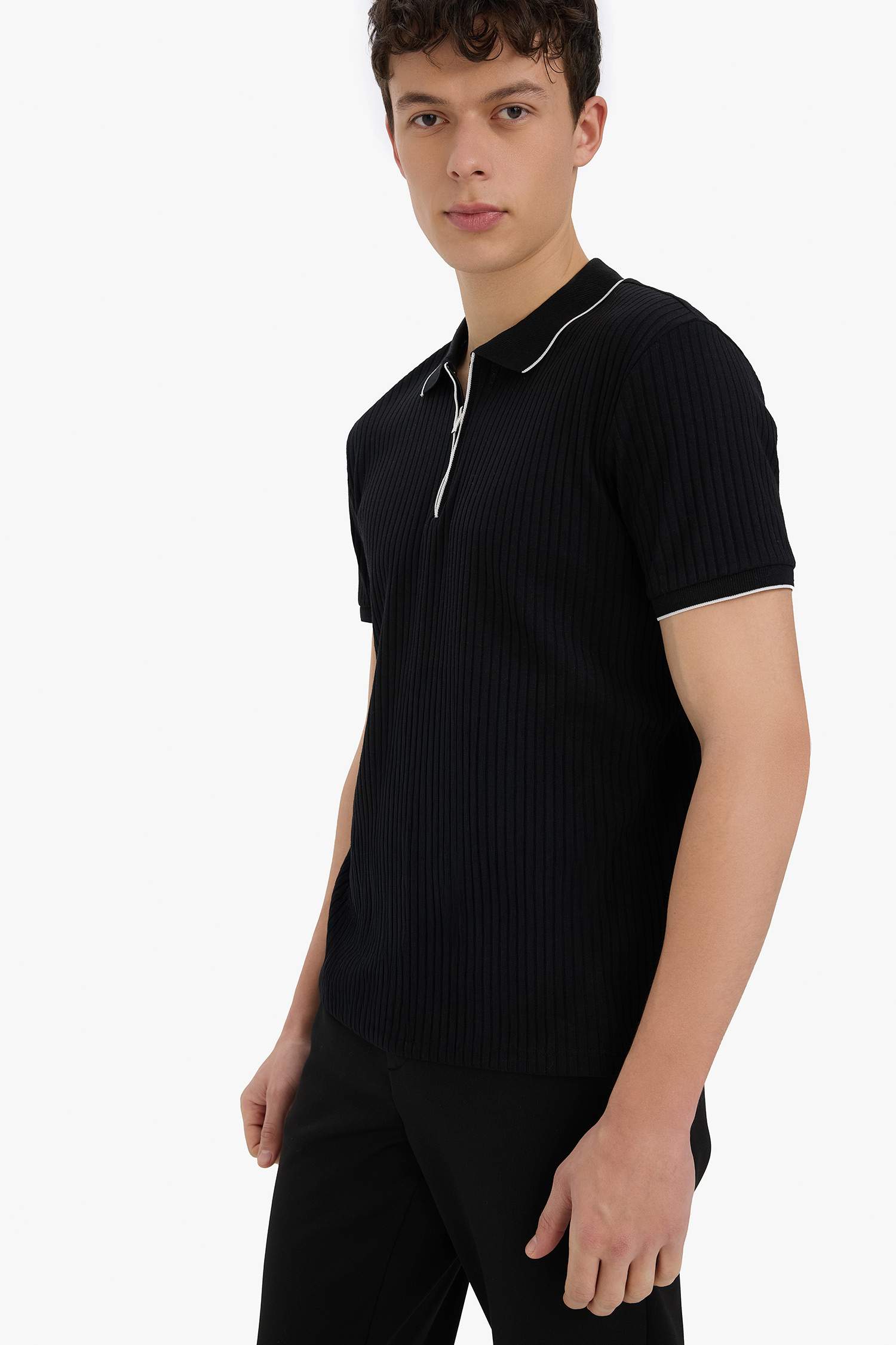 Slim Fit Polo Collar Camisole Polo T-Shirt