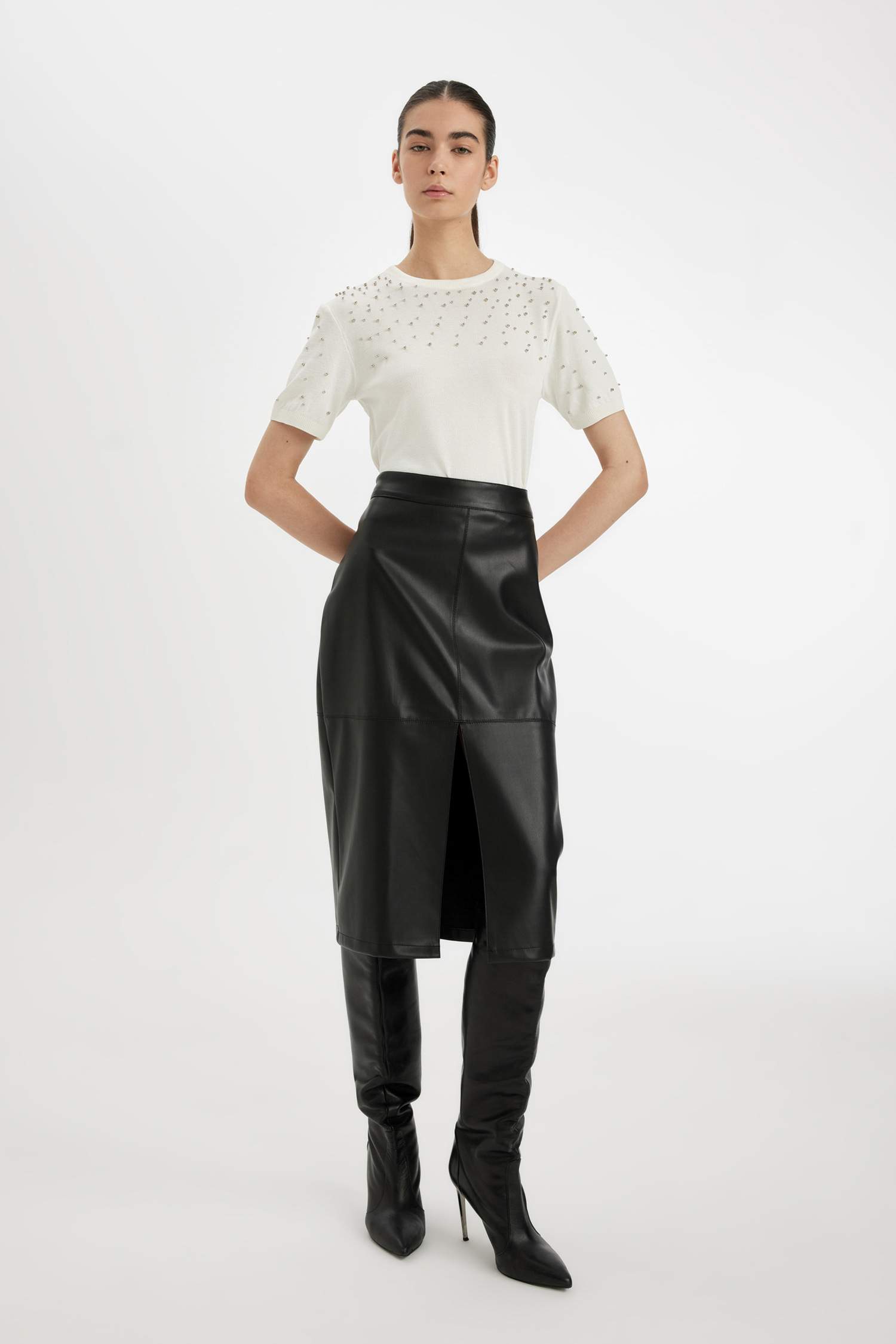 Regular Fit Bisiklet Yaka Kısa Kollu Triko Tişört