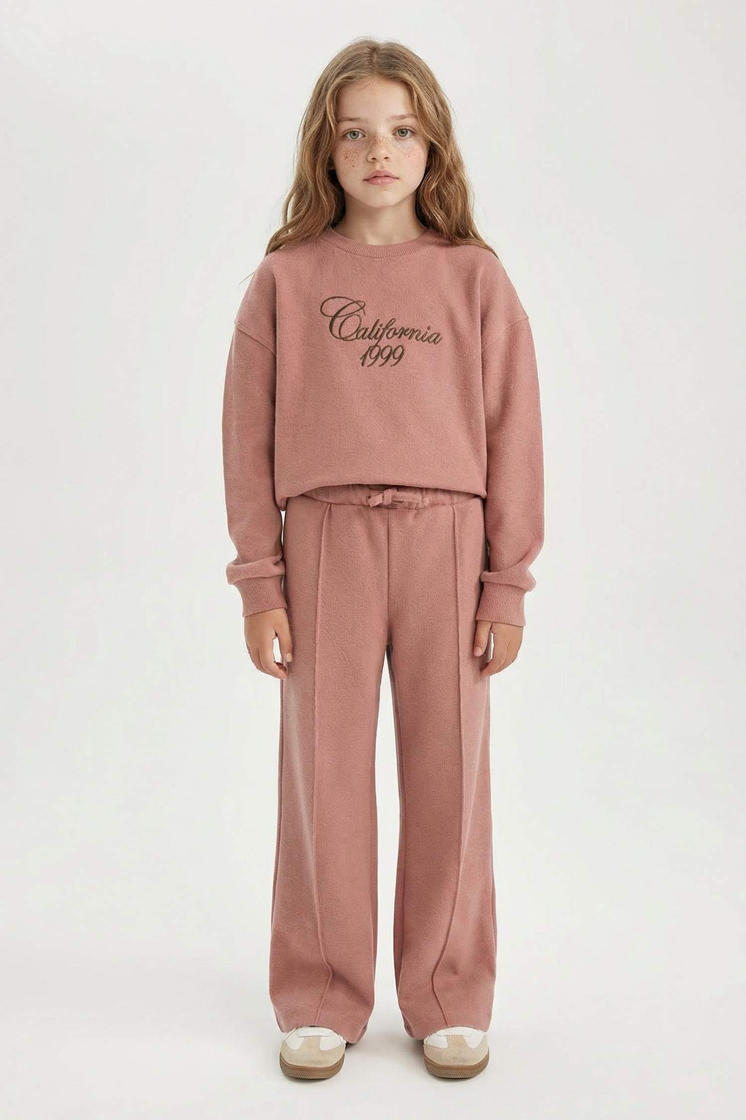 Girl Wide Leg Elastic Waist Sweatpants