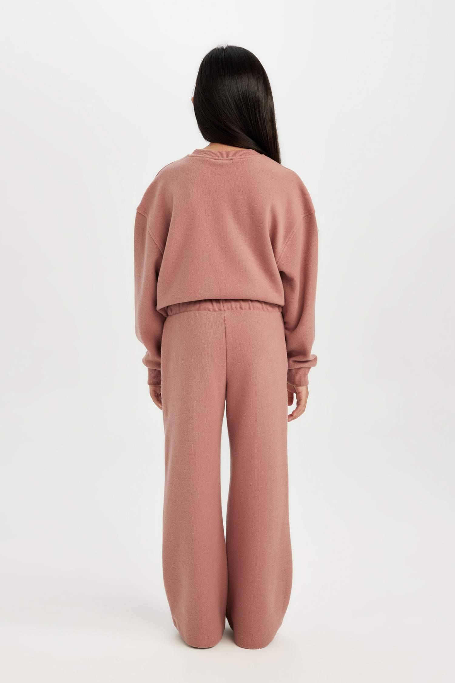 Kız Çocuk Wide Leg Geniş Bol Paça Beli Lastikli Eşofman Altı