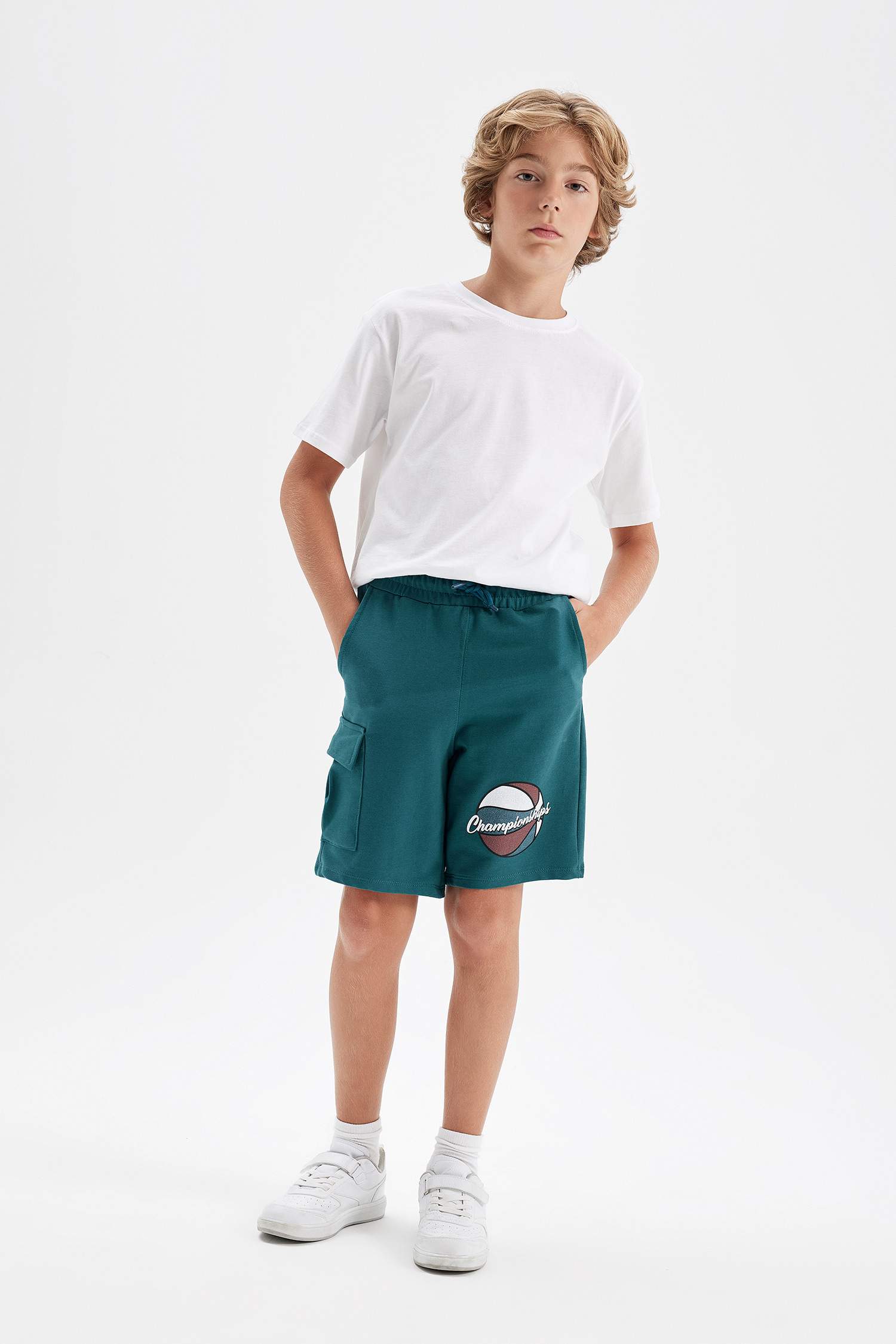 Boy Regular Fit Sweatshirt Fabric Shorts