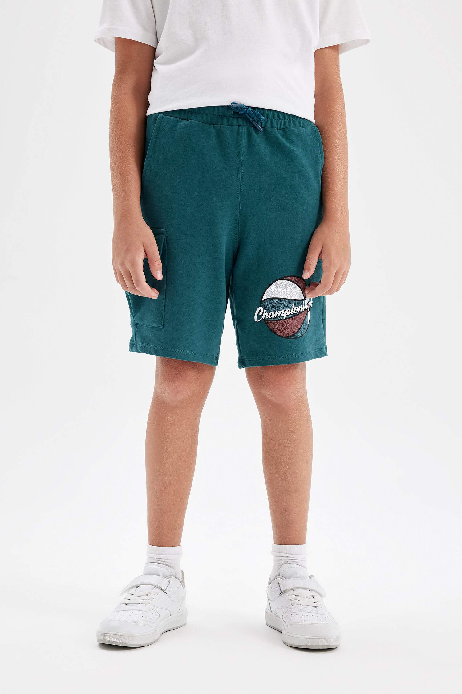 Boy Regular Fit Sweatshirt Fabric Shorts