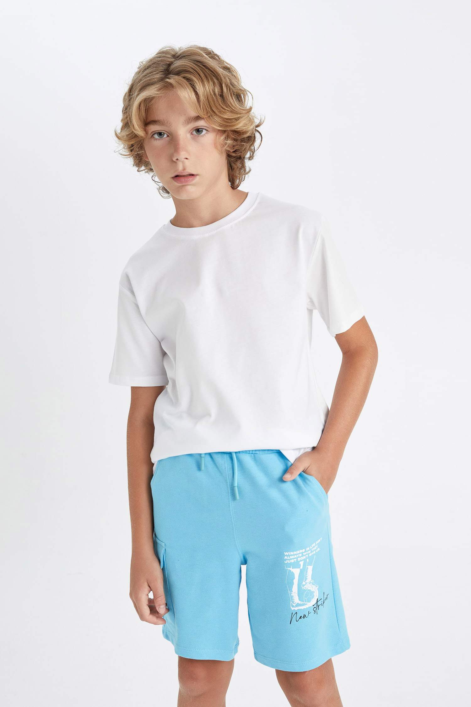 Boy Regular Fit Sweatshirt Fabric Shorts