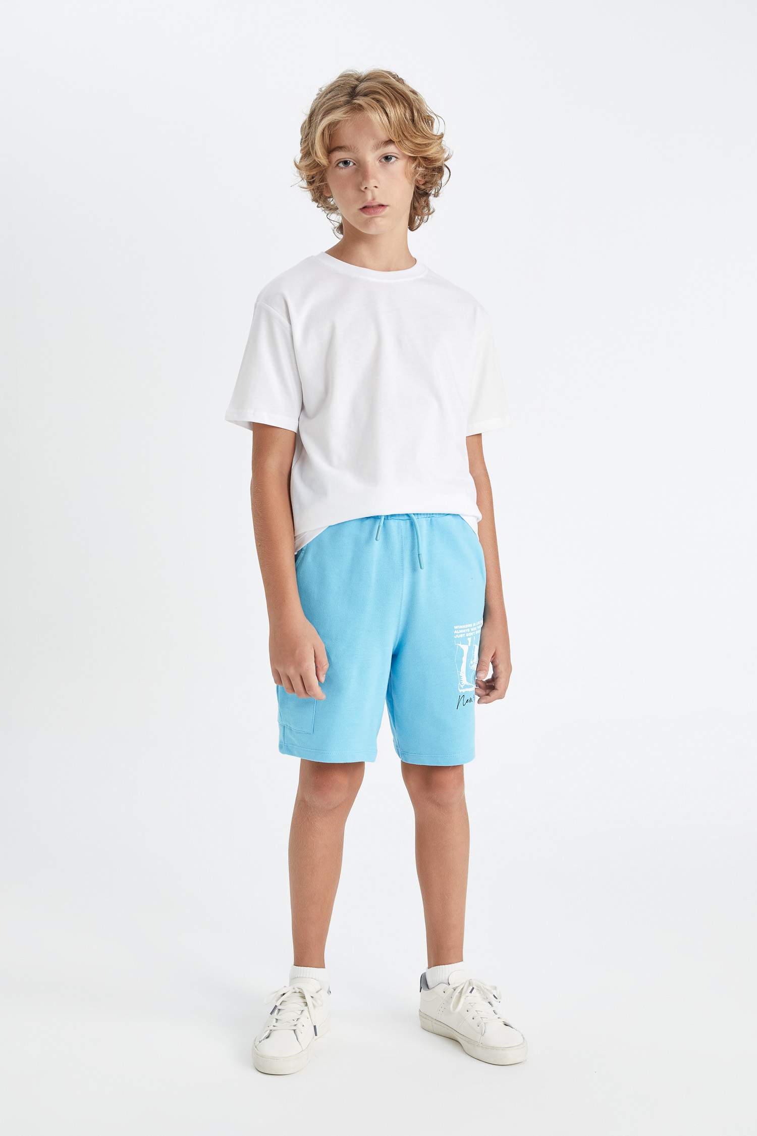Boy Regular Fit Sweatshirt Fabric Shorts