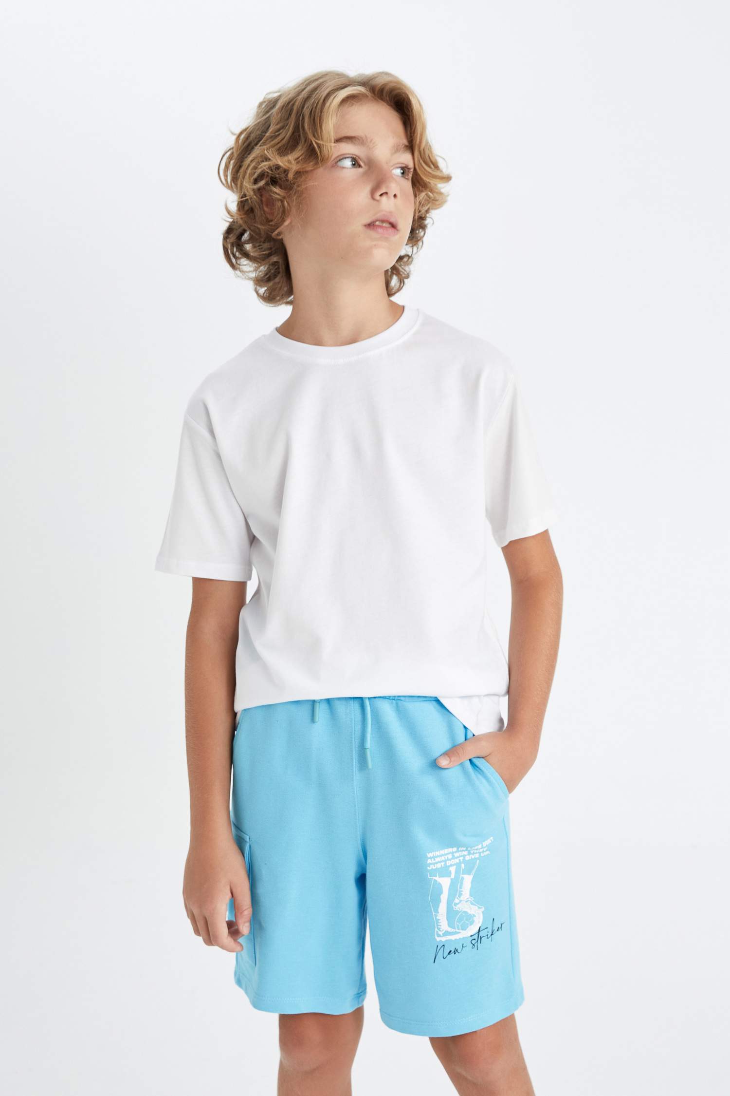 Boy Regular Fit Sweatshirt Fabric Shorts