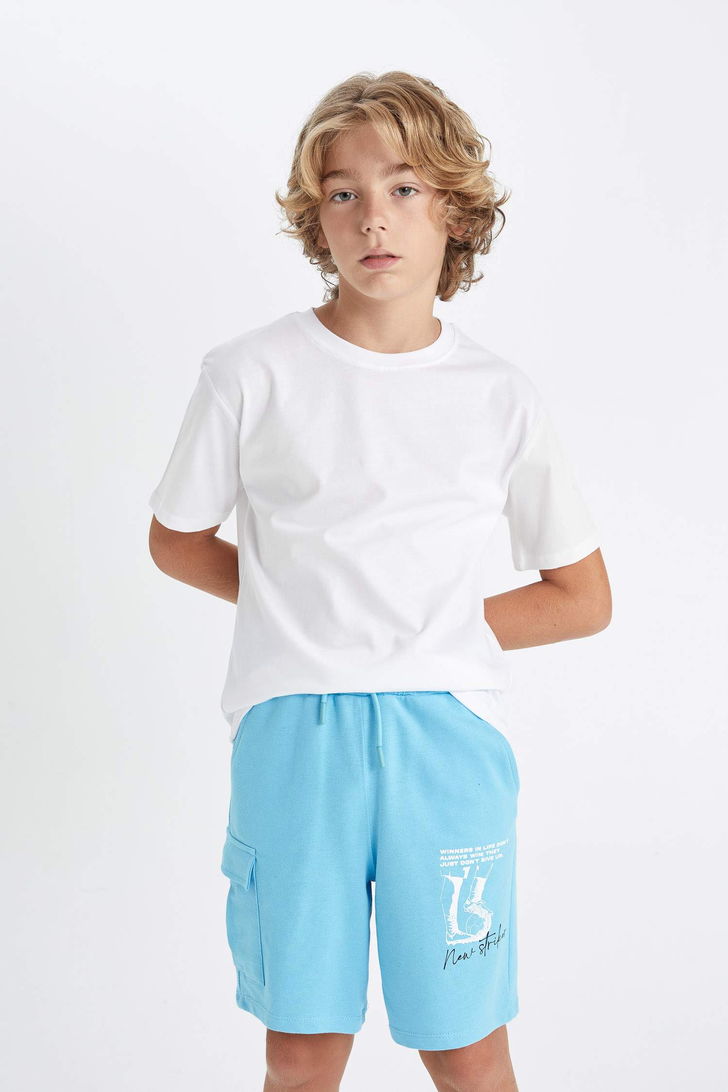 Boy Regular Fit Sweatshirt Fabric Shorts