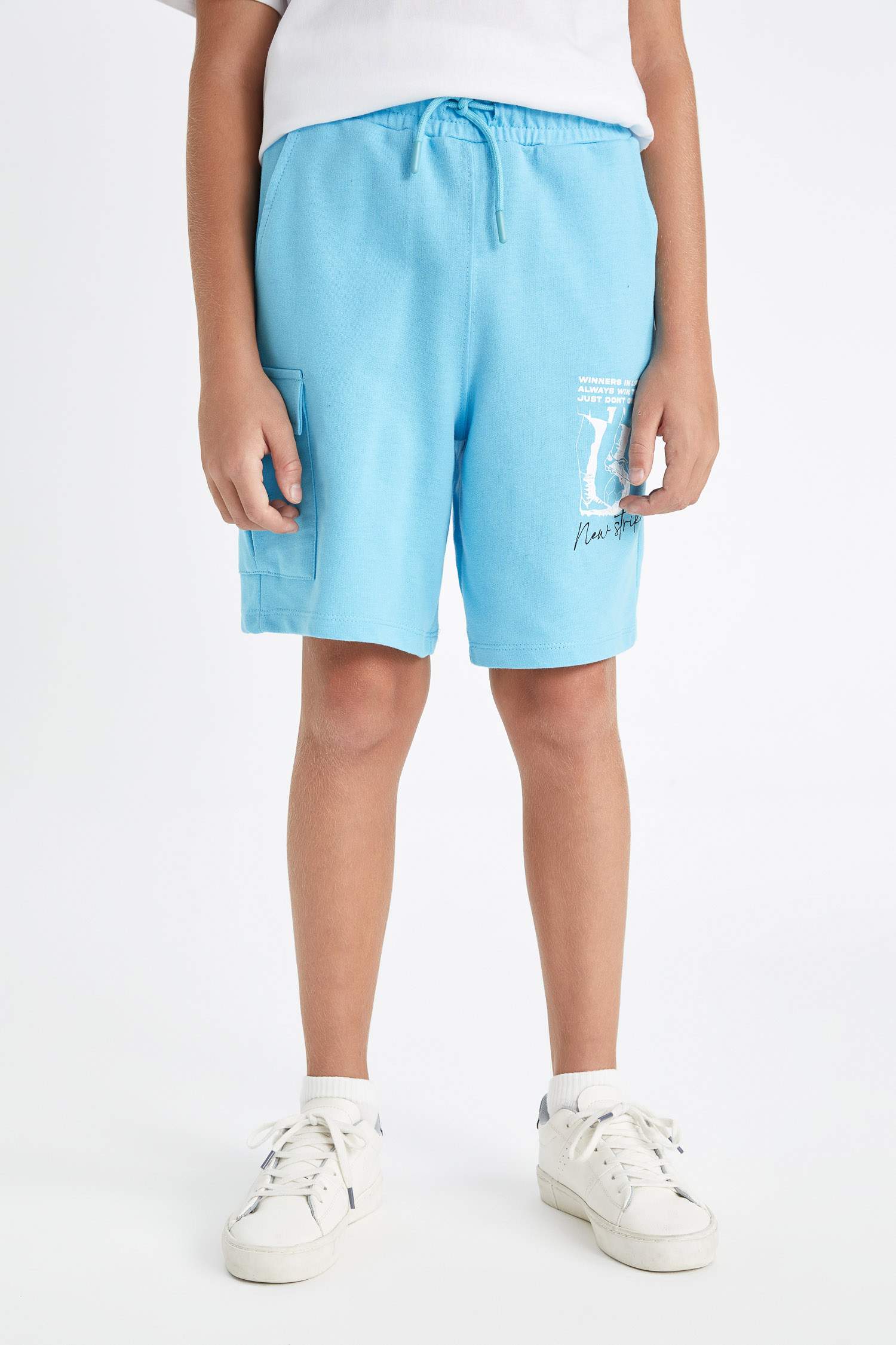 Boy Regular Fit Sweatshirt Fabric Shorts