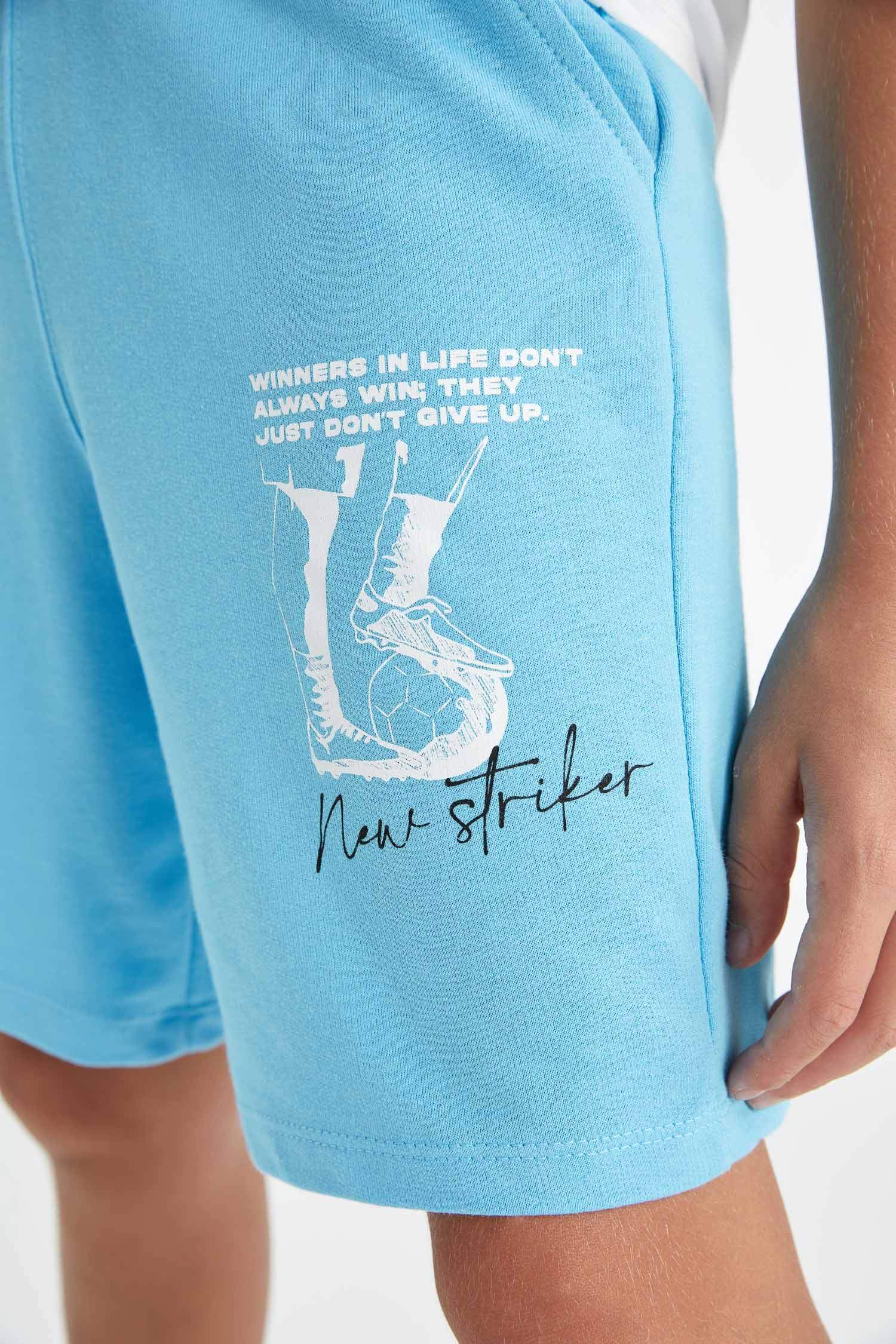 Boy Regular Fit Sweatshirt Fabric Shorts