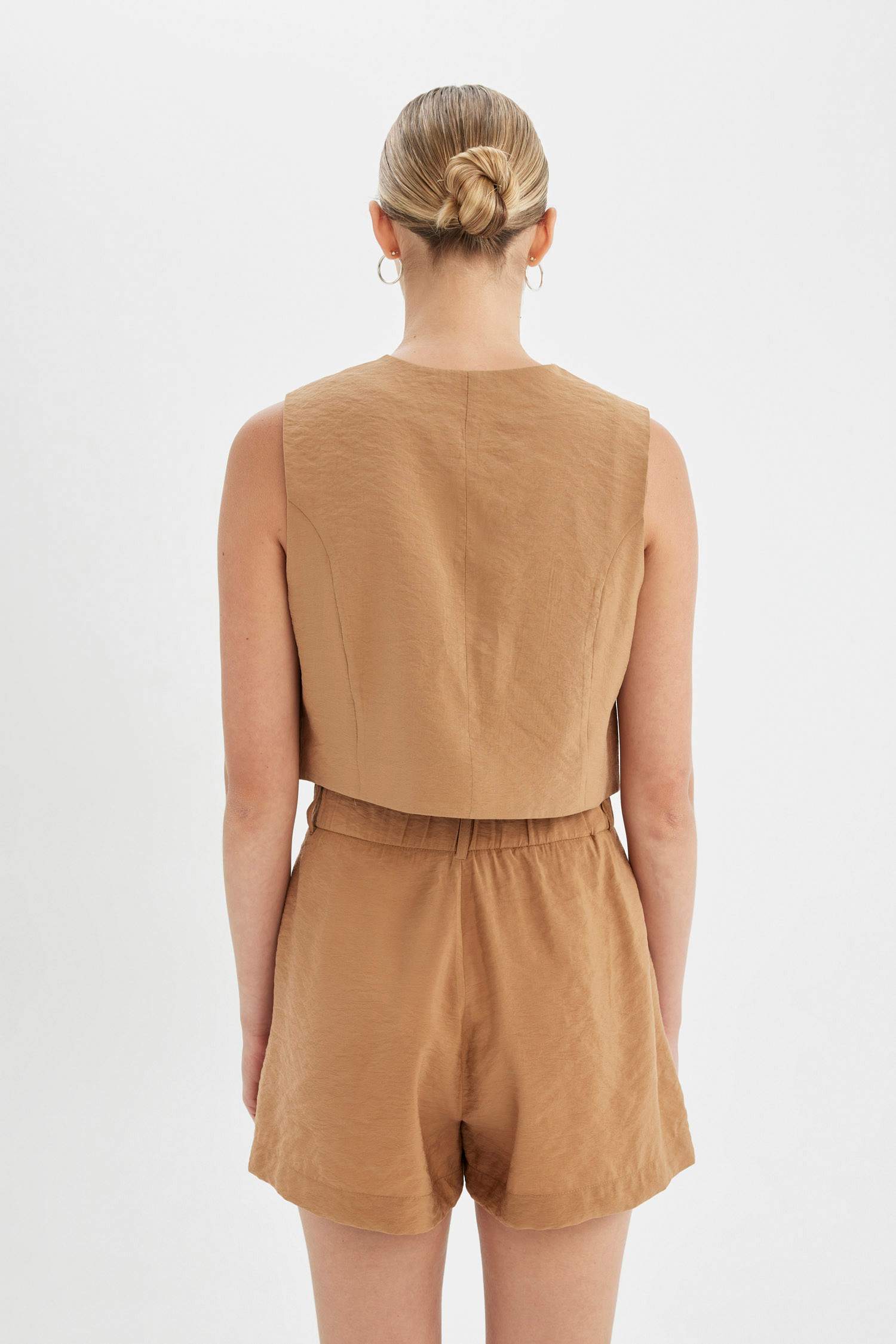 Gilet Blazer en Modal à coupe régulière Col en V