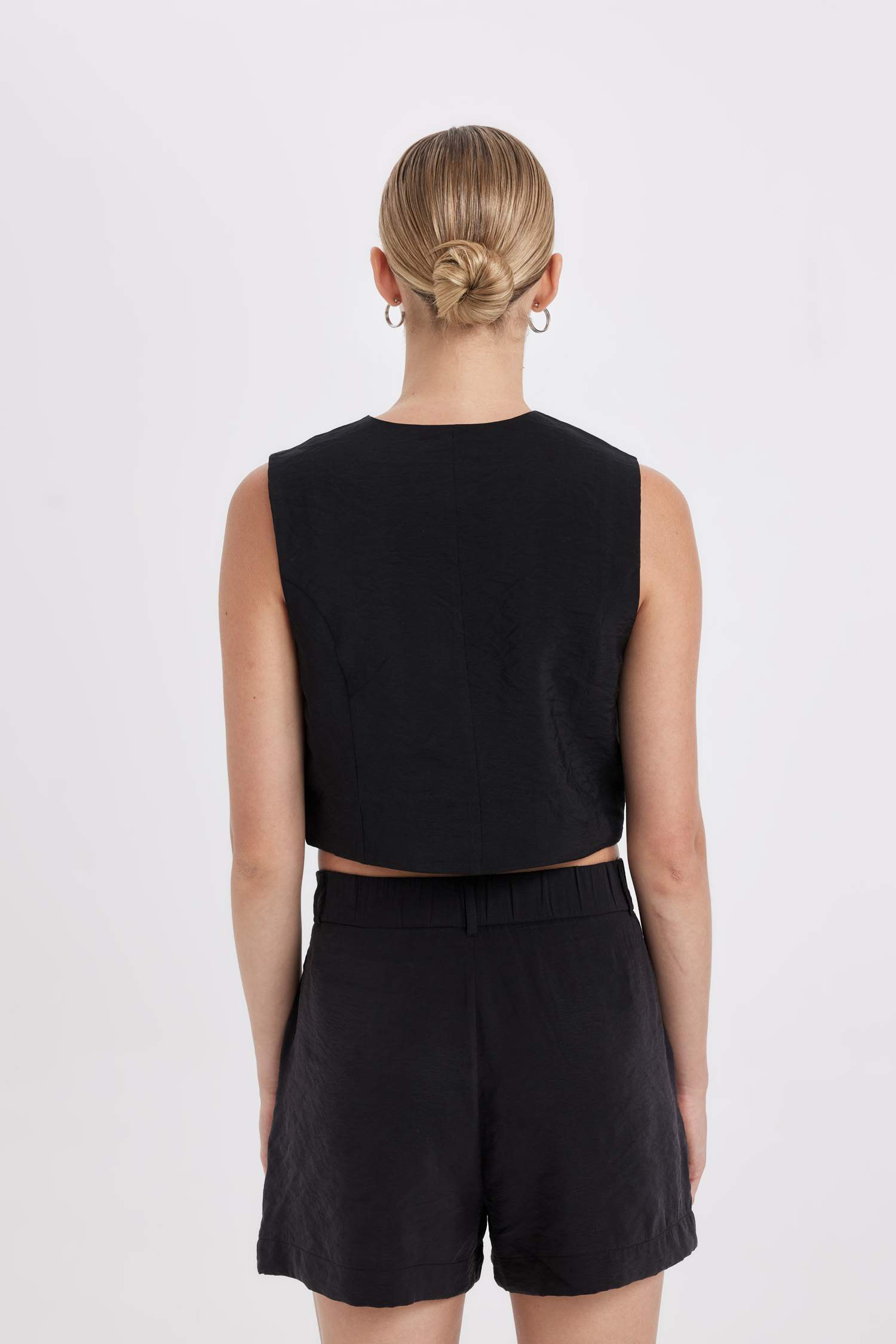 Regular Fit V-Neck Modal Blazer Vest