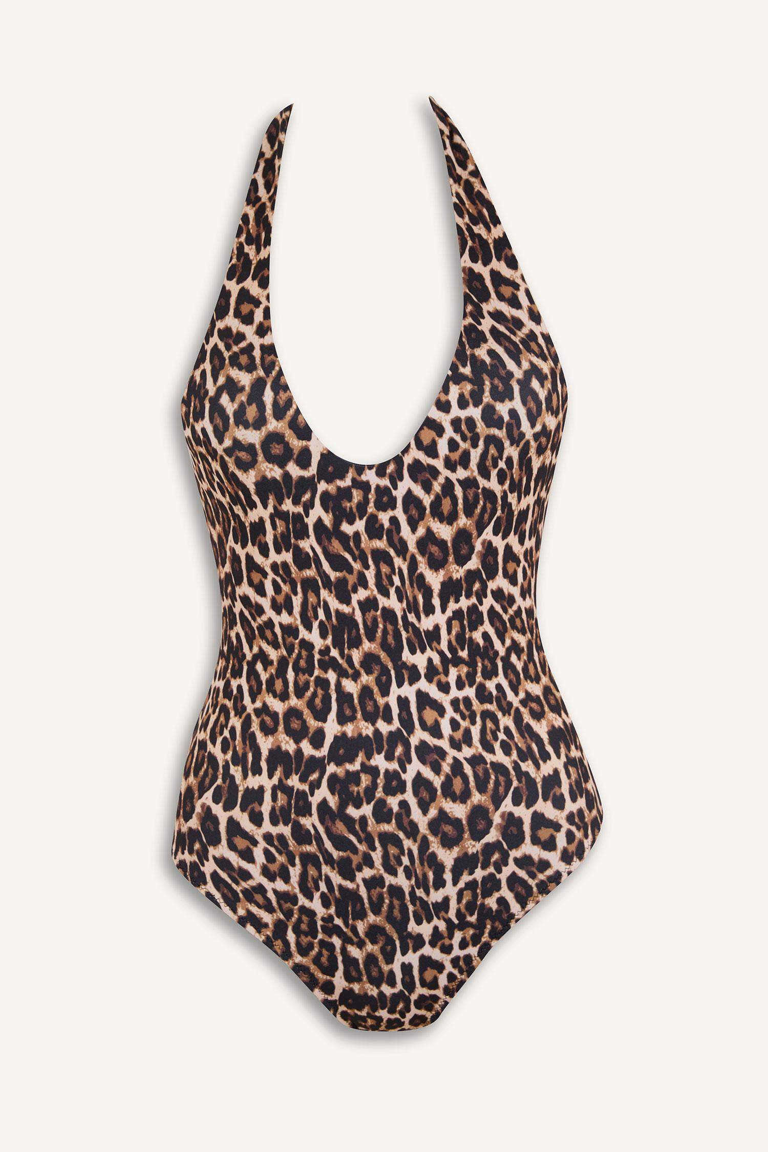 Fall in Love Regular Fit Animal Patterned Swimsuit
