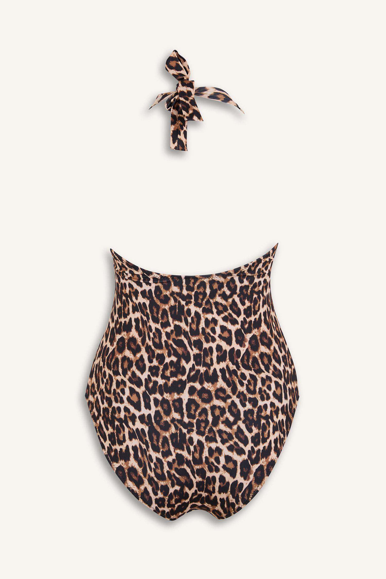Fall in Love Regular Fit Animal Patterned Swimsuit