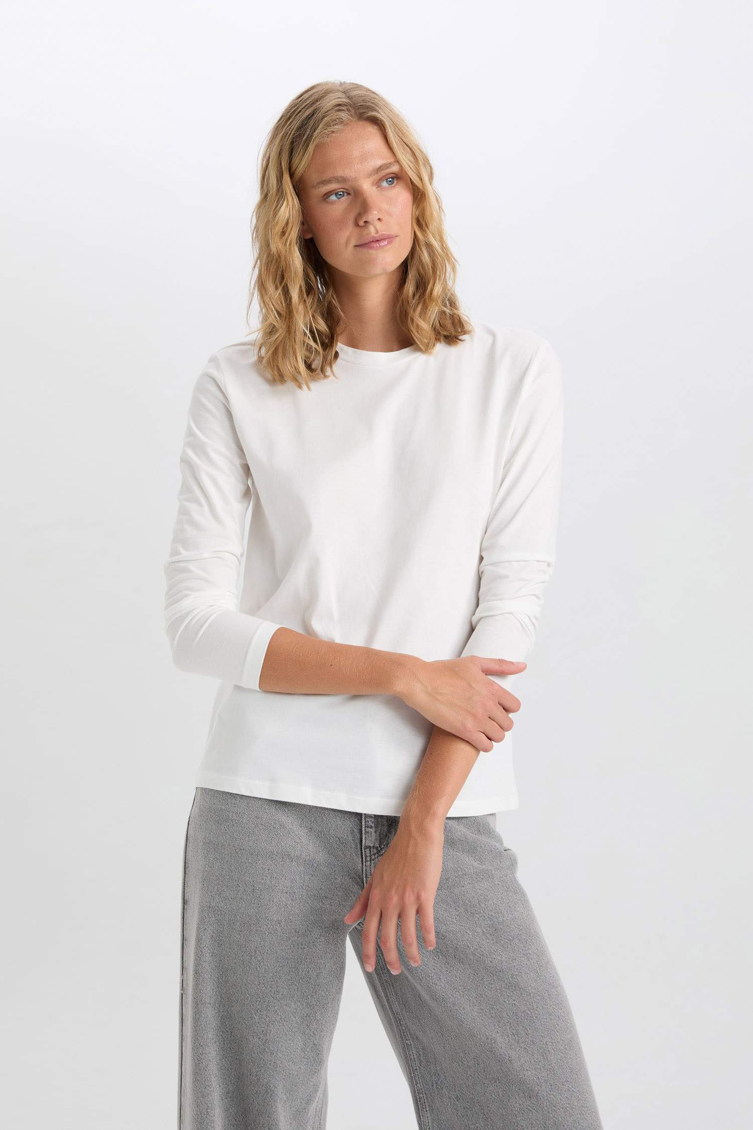 Regular Fit Crew Neck Long Sleeve T-Shirt