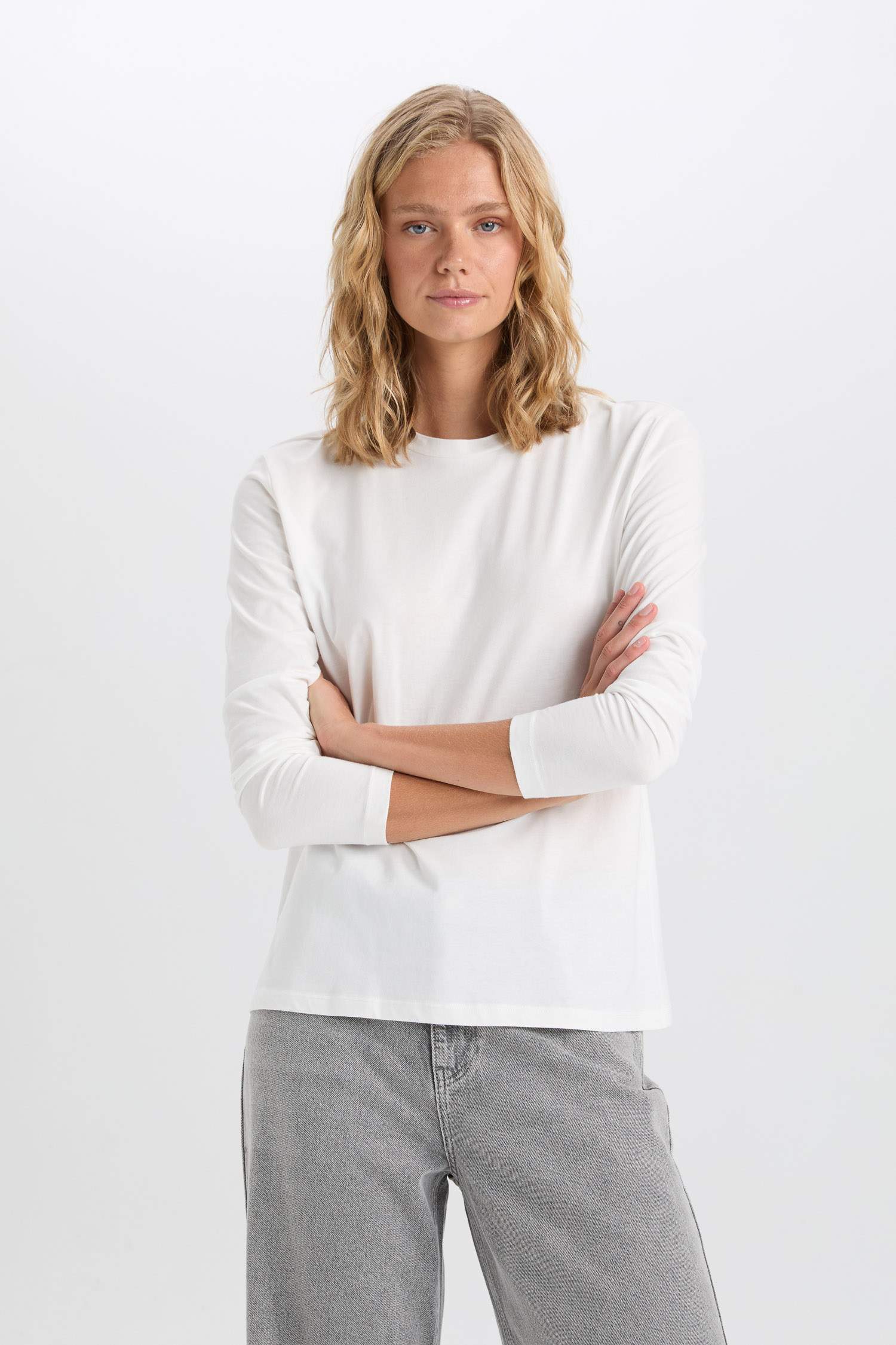 Regular Fit Crew Neck Long Sleeve T-Shirt