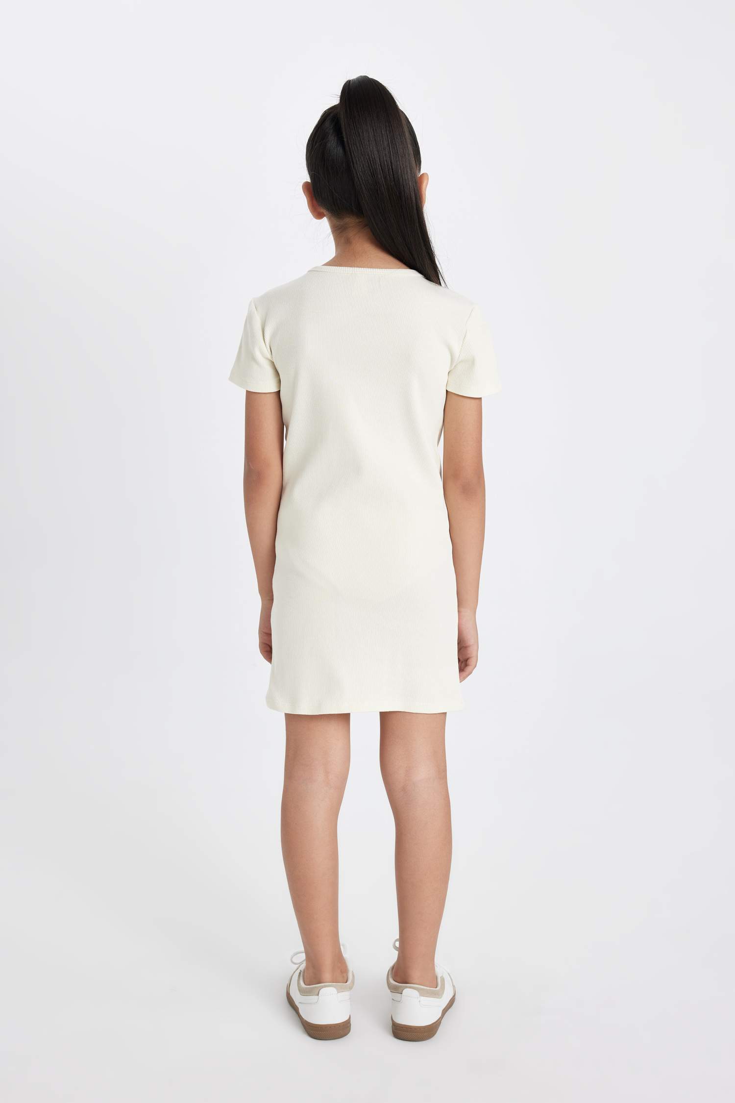 Платье с принтом с коротким рукавом для девочек