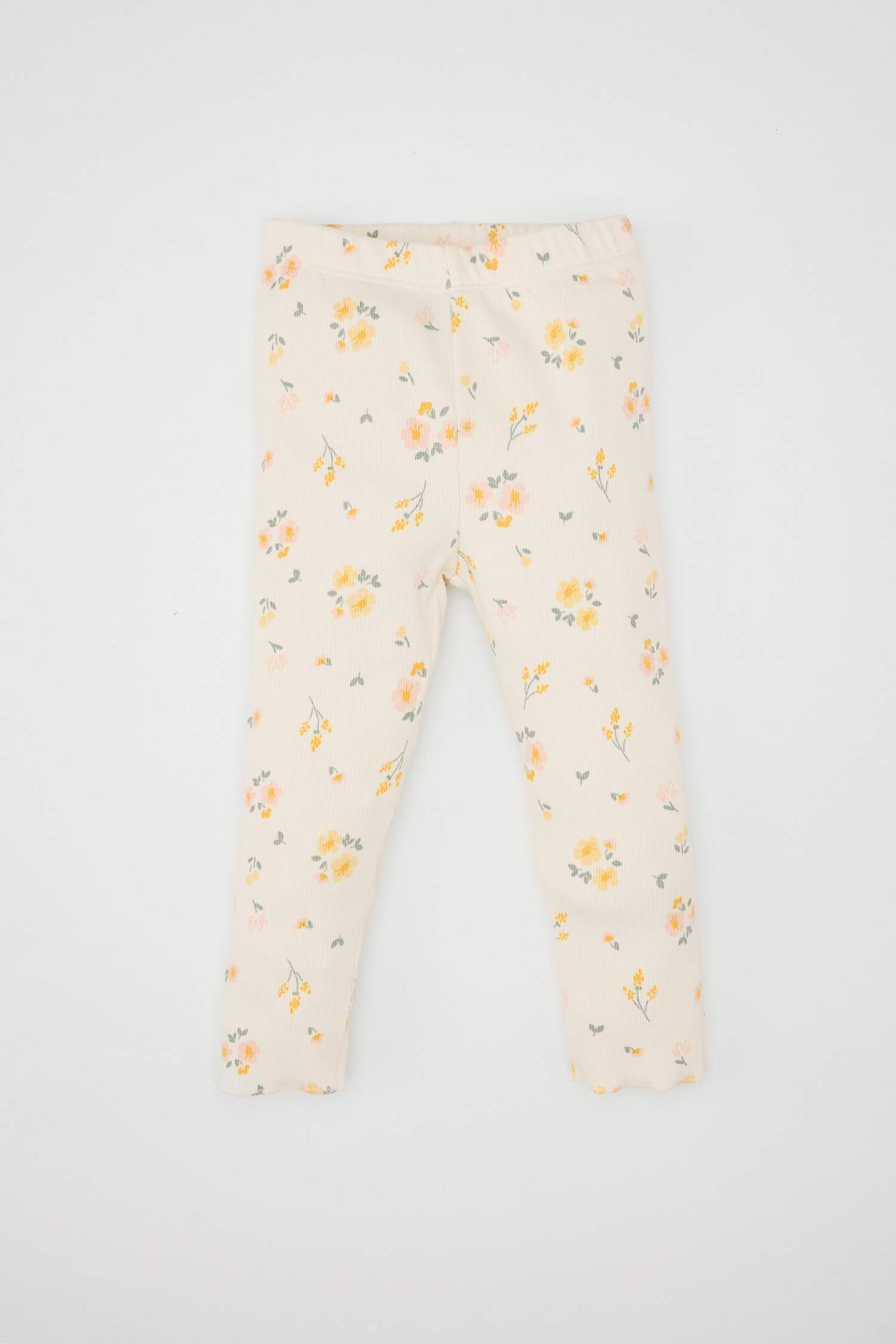 طقم بيبي بناتي سويت شيرت فلورال قصة عادية وبنطلون - قطعتين