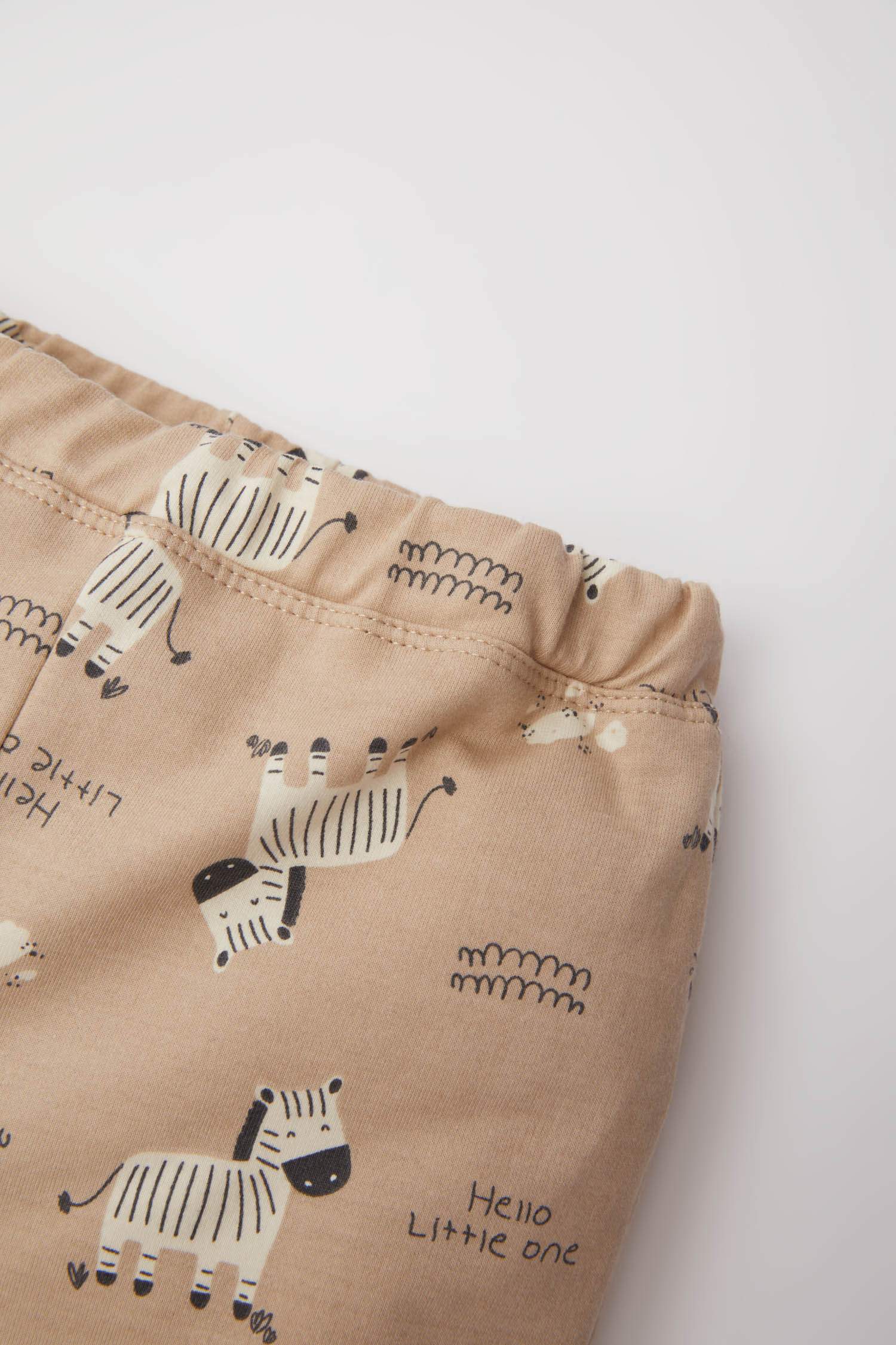 طقم بيبي اولادي زيبرا تيشيرت وبنطلون قصة عادية - 3 قطع