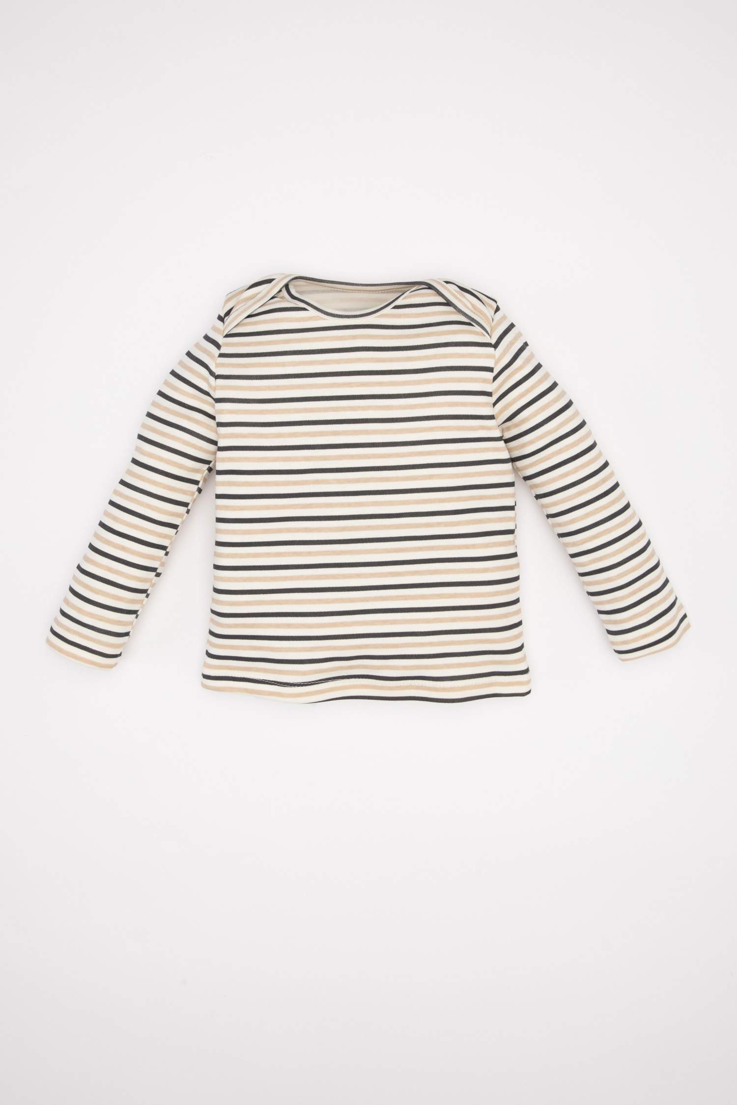 Ensemble de Salopette en Jean à motif Zèbre et T-shirt rayé à manches longues pour BéBé Garçon