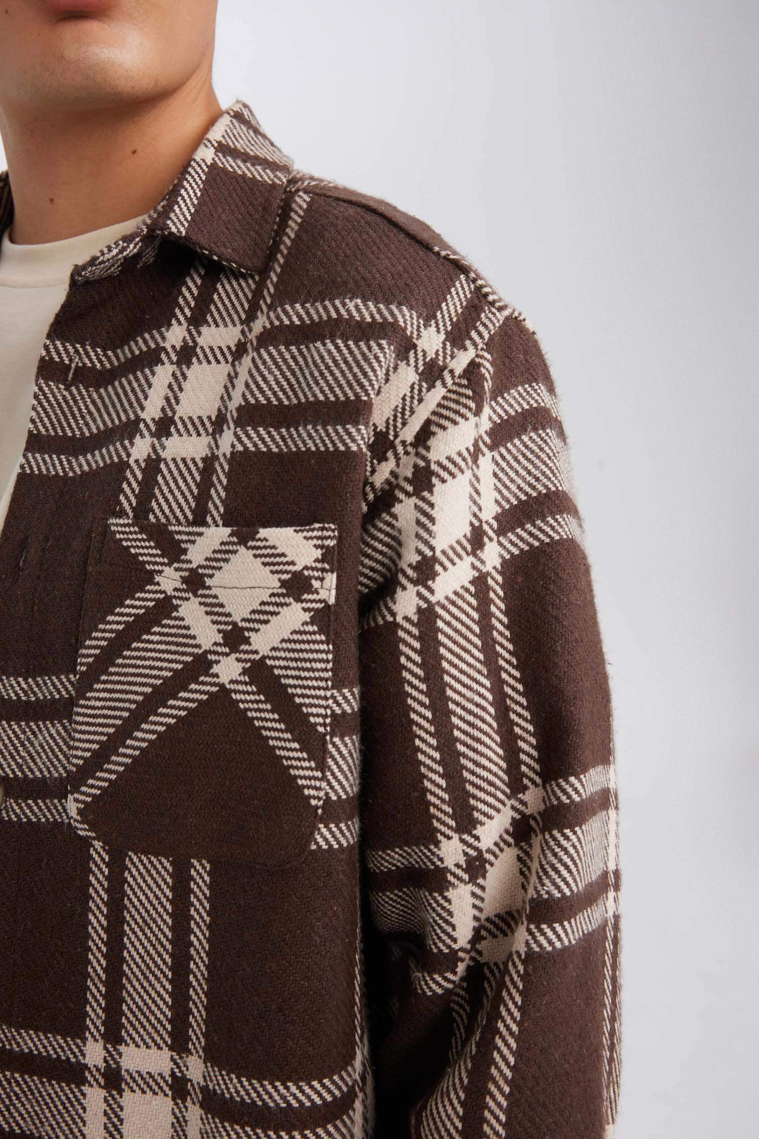 Regular Fit Kareli Oduncu Flanel Uzun Kollu Gömlek