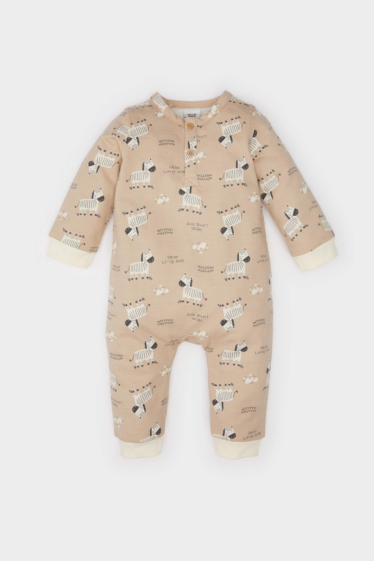 Baby Boy Newborn Zebra Patterned Jumpsuit