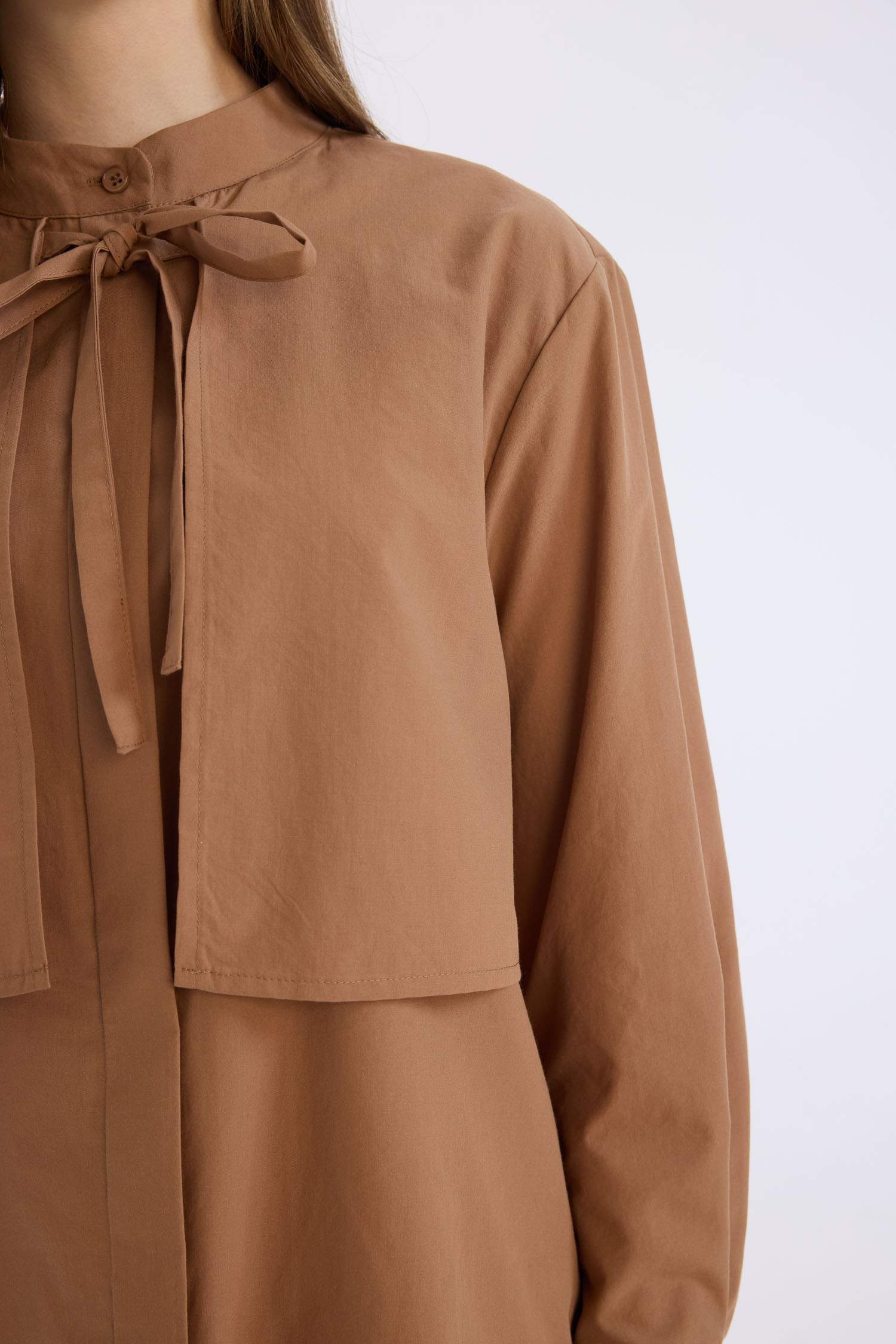 Relax Fit Poplin Long Sleeve Tunic