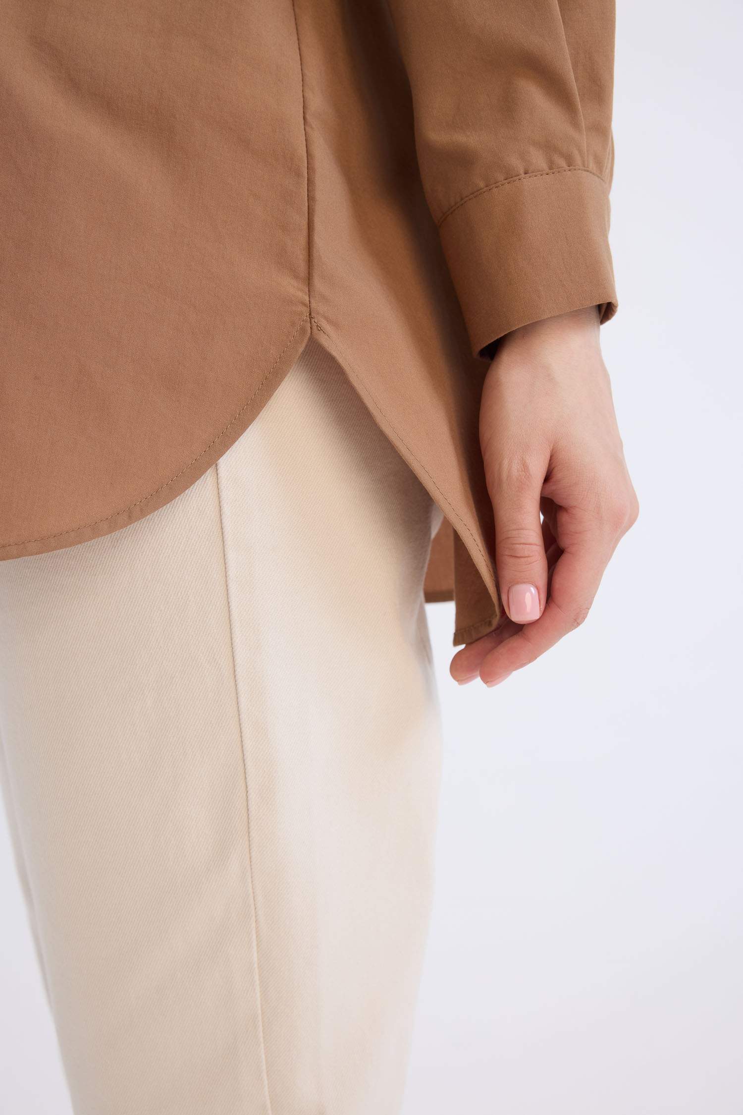 Relax Fit Poplin Long Sleeve Tunic