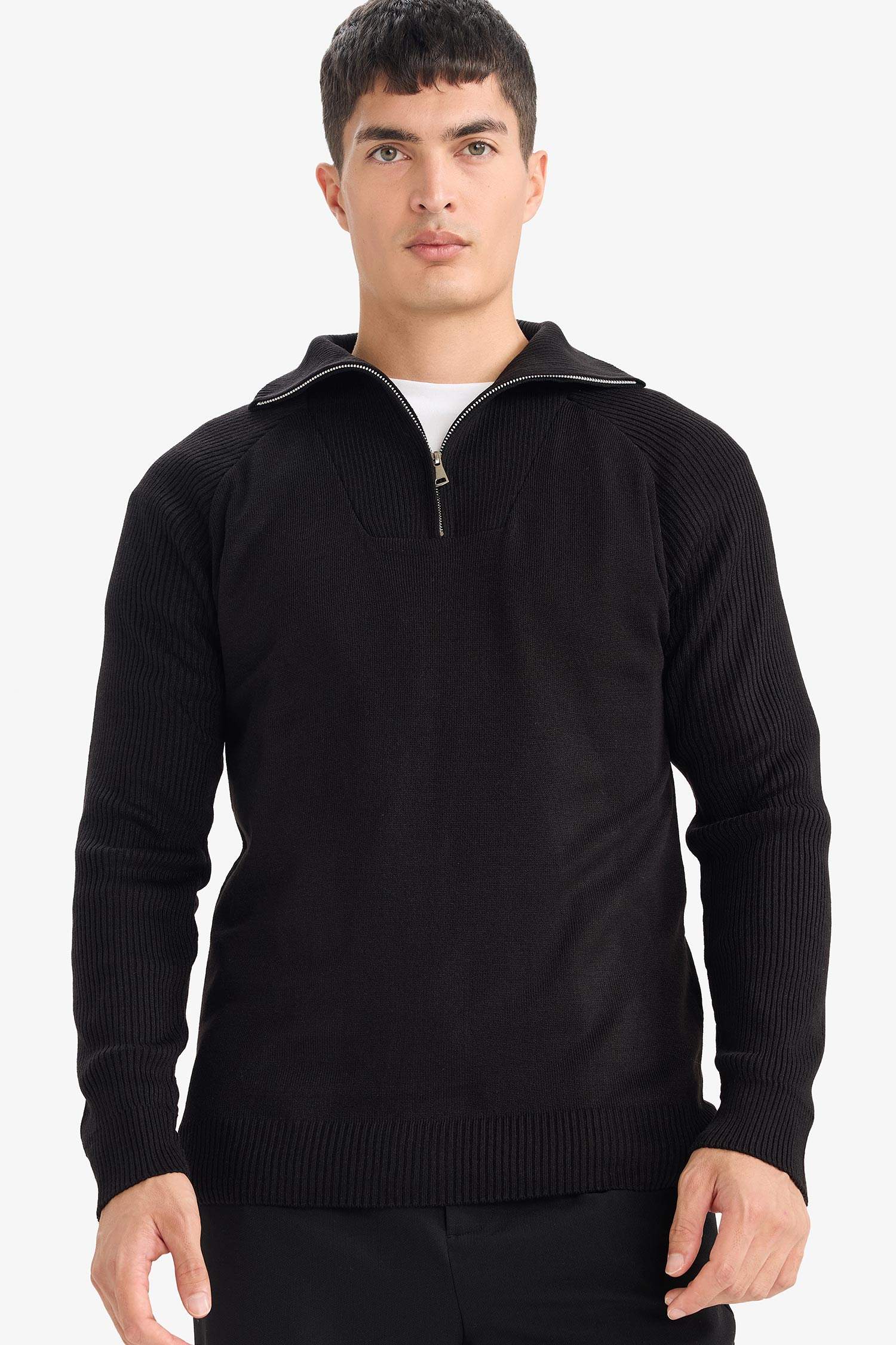 Pull en tricot à col roulé Coupe standard