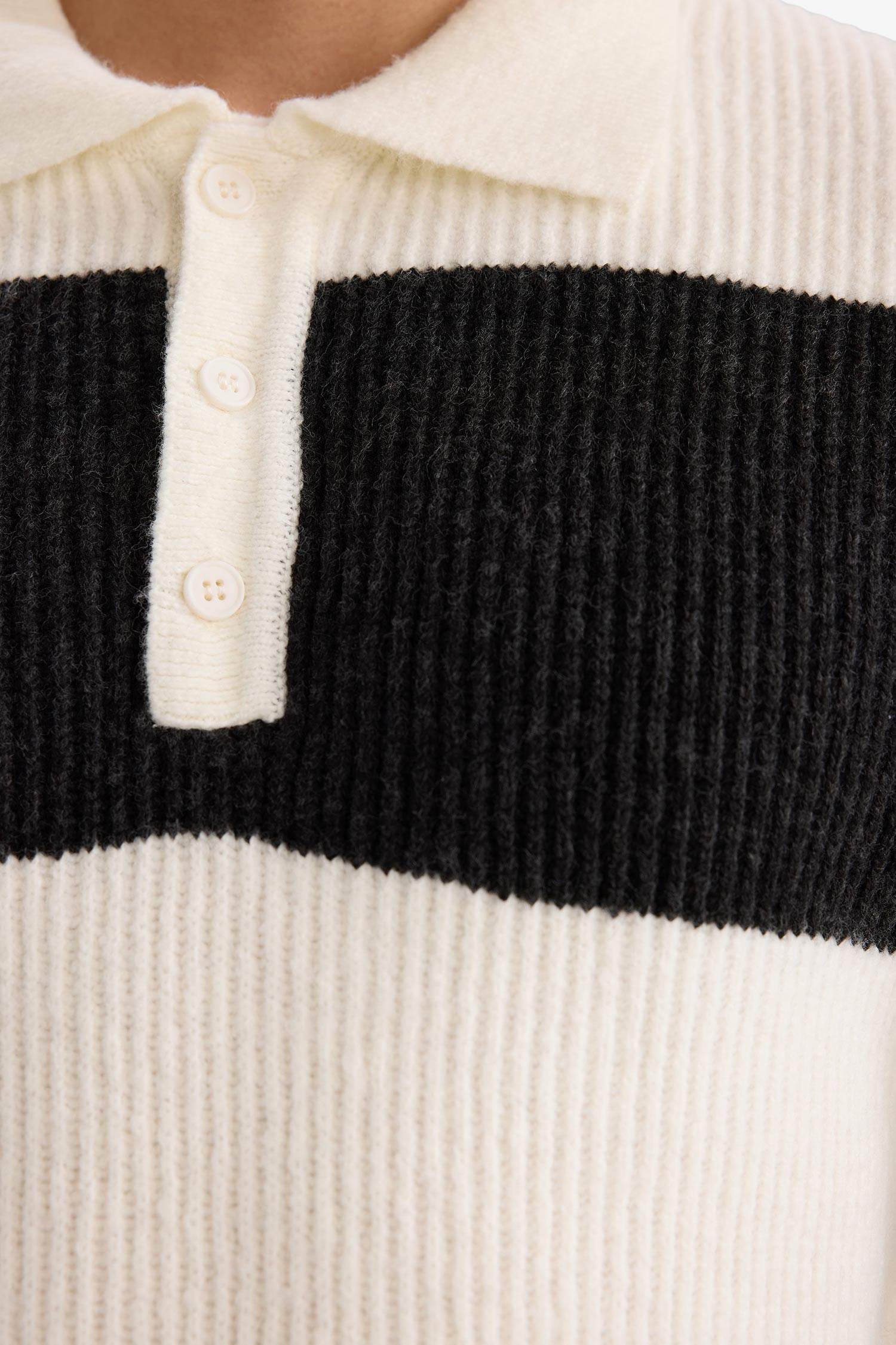 Pull tricot à col polo Coupe standard