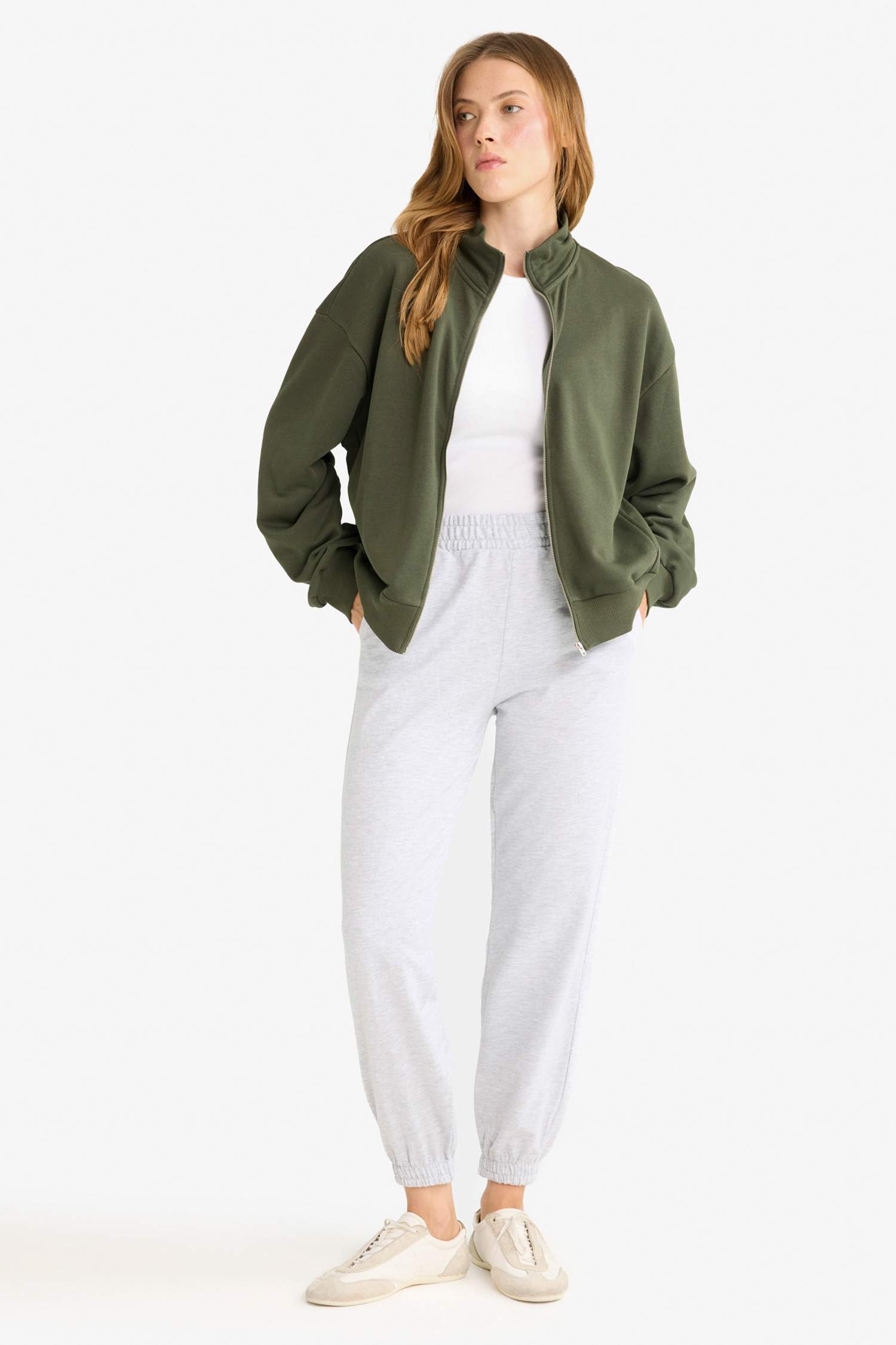 Jogger Fit Beli Lastikli Basic Düz Cepli Eşofman Altı