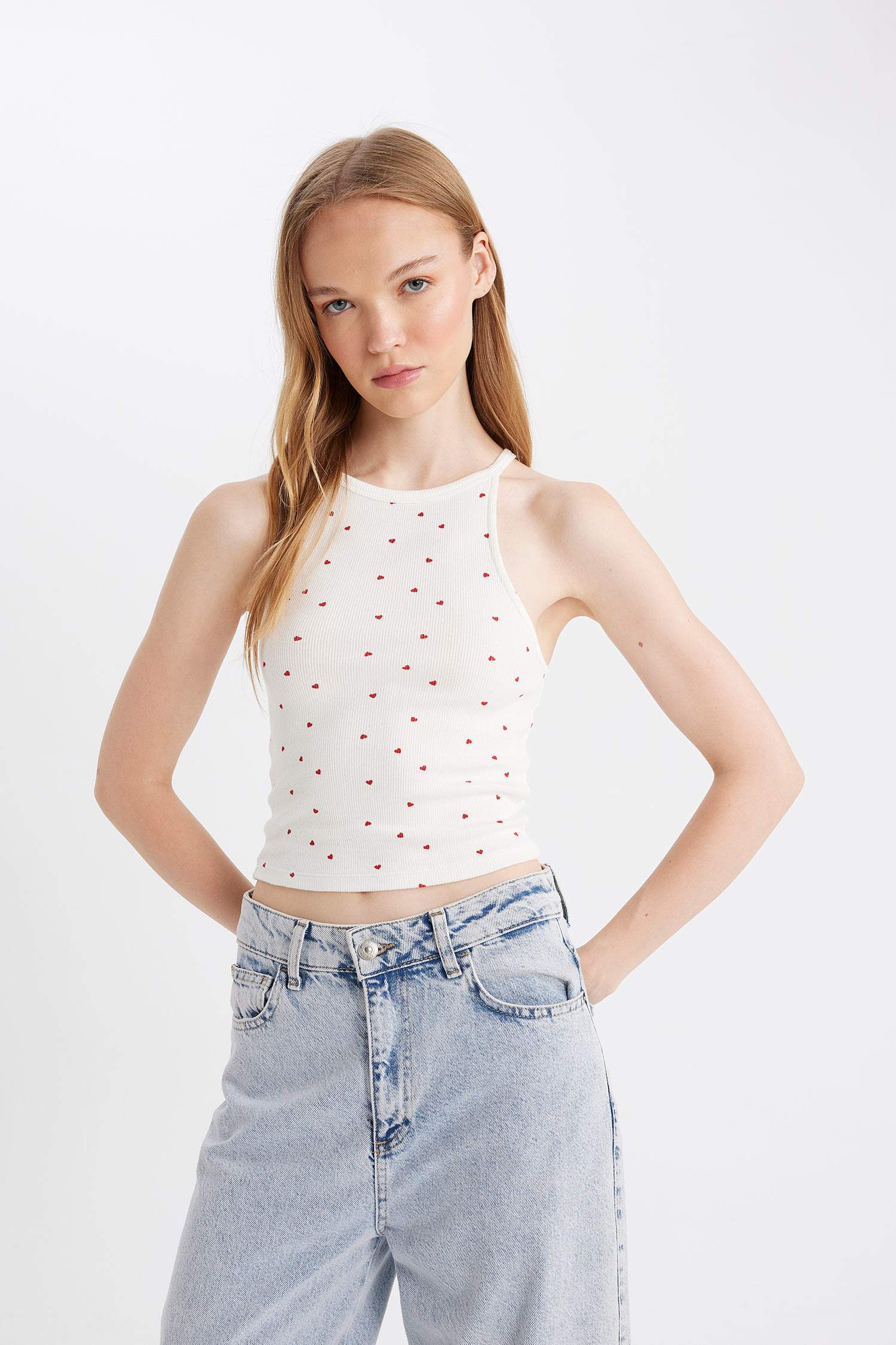 Coool Fitted Desenli Fitilli Kaşkorse Atlet