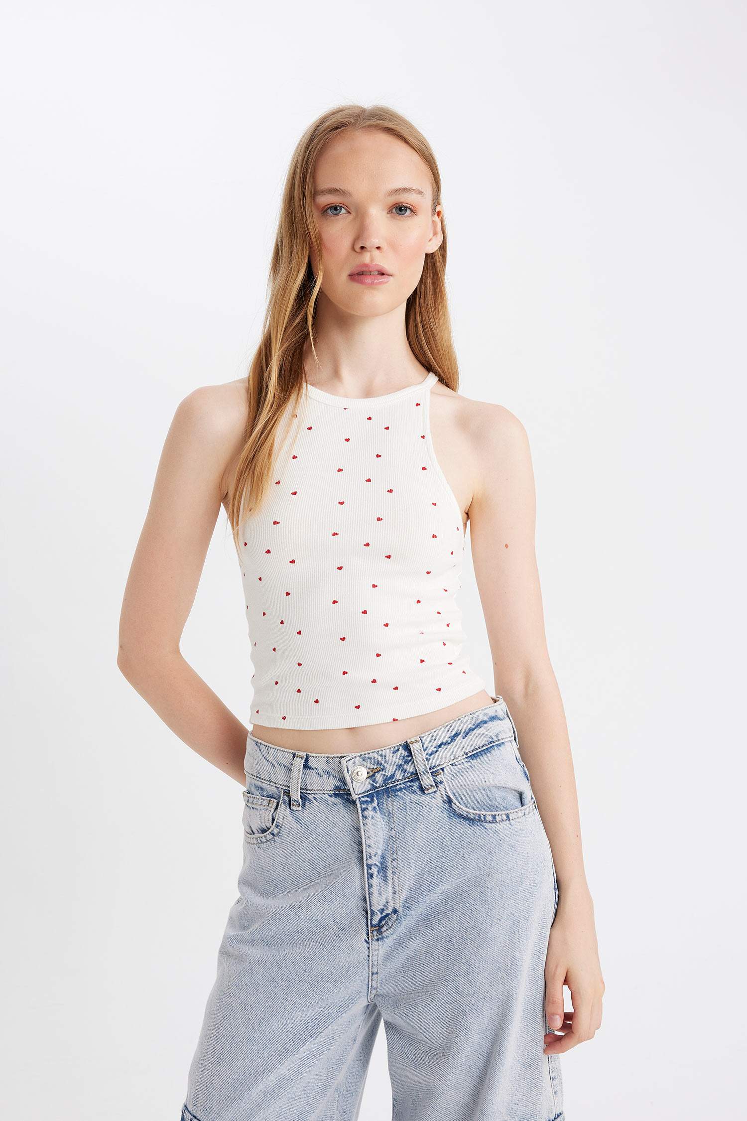 Coool Fitted Desenli Fitilli Kaşkorse Atlet