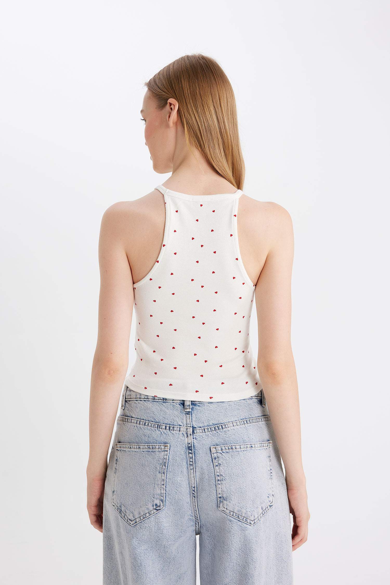 Coool Fitted Desenli Fitilli Kaşkorse Atlet