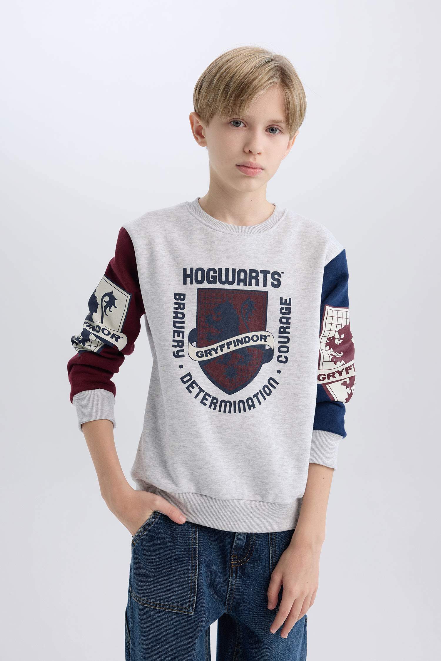 Erkek Çocuk Harry Potter Bisiklet Yaka Sweatshirt