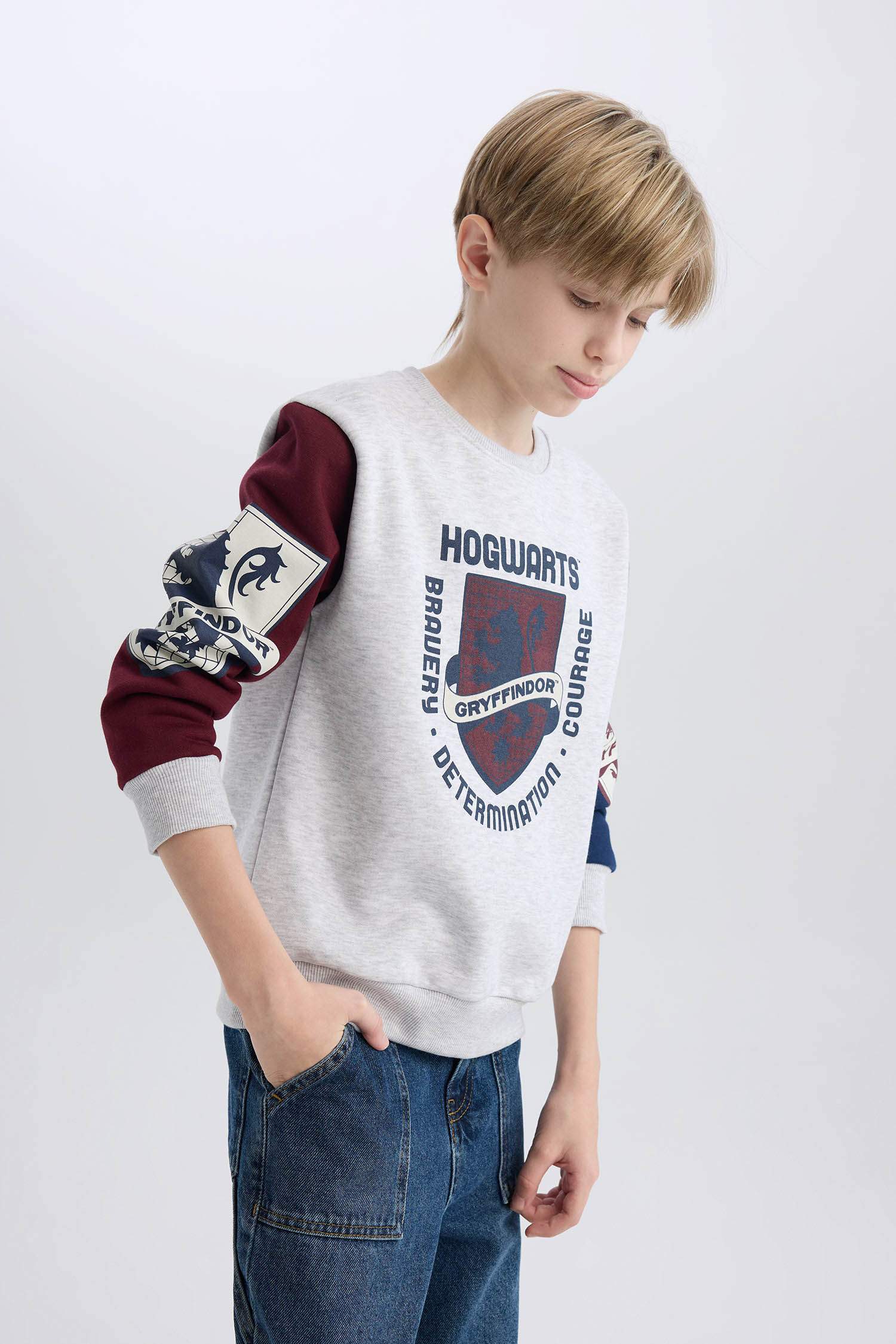 Erkek Çocuk Harry Potter Bisiklet Yaka Sweatshirt