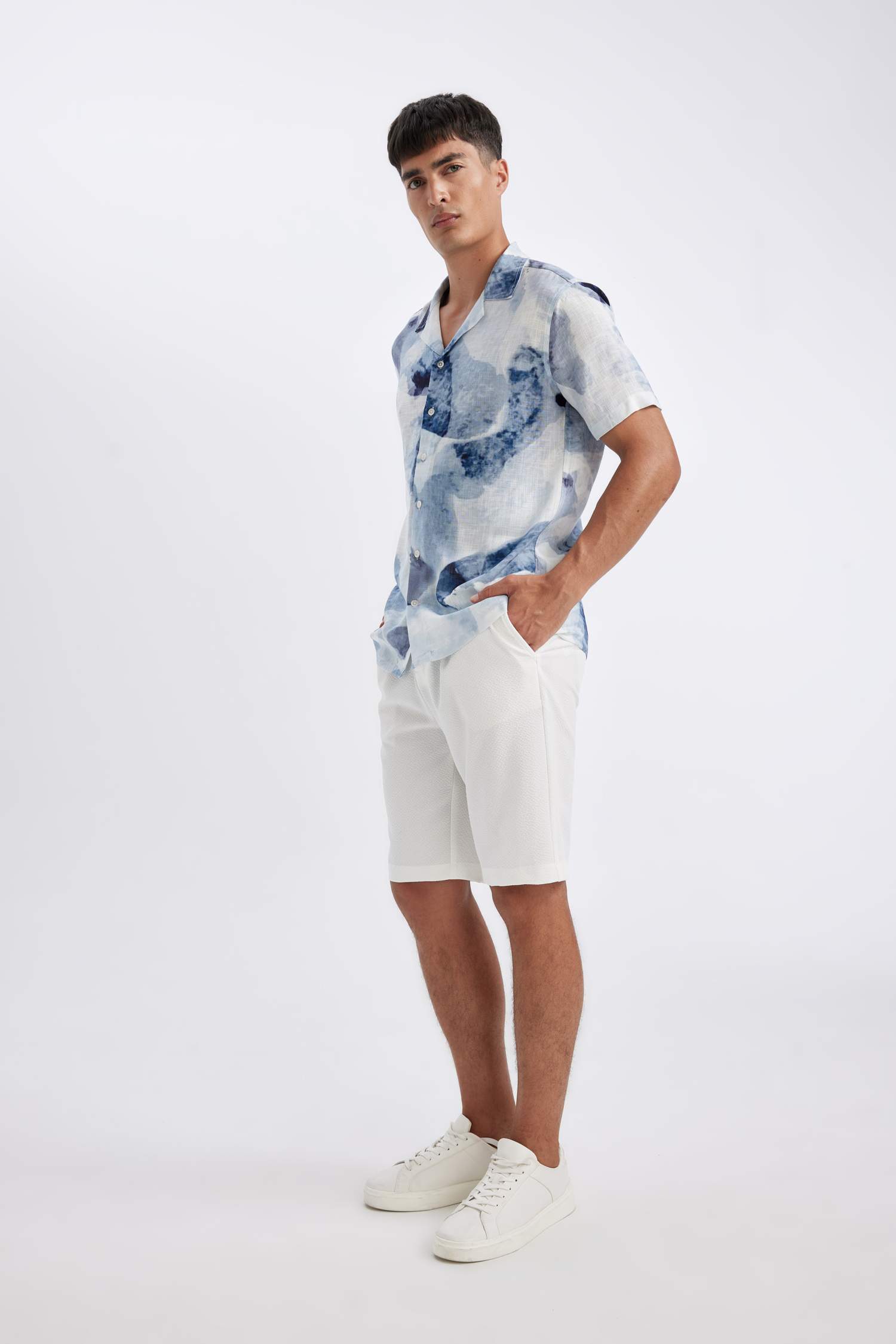 Crinkle Bermuda Shorts