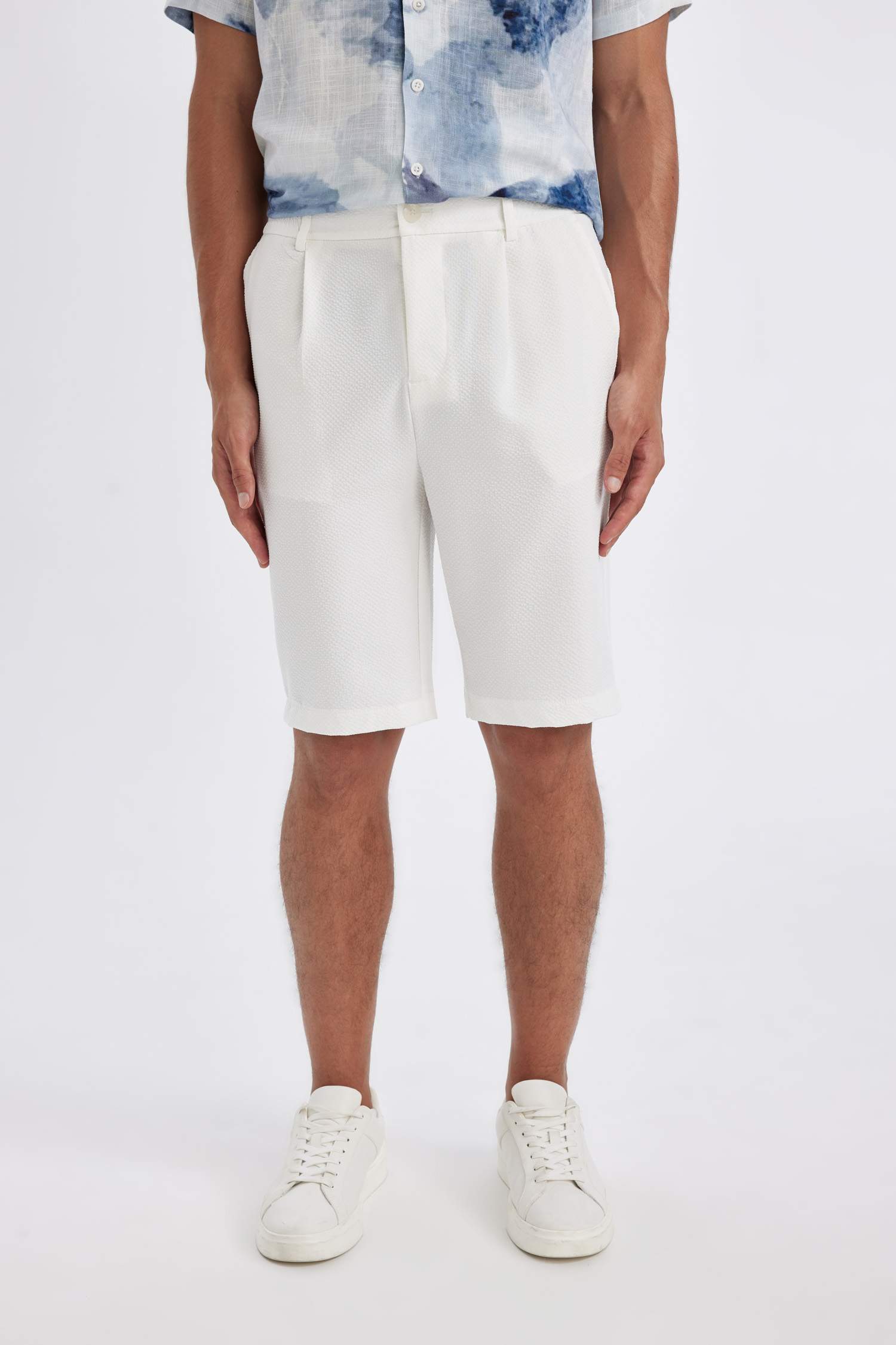 Crinkle Bermuda Shorts