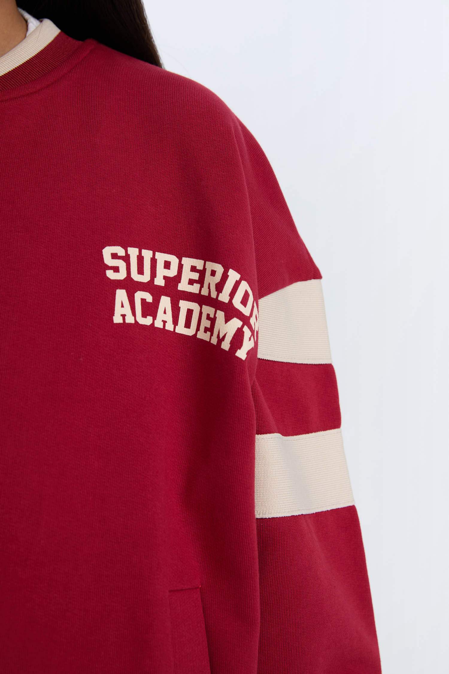 Kız Çocuk Kolej Yaka Baskılı Çıtçıtlı İçi Yumuşak Tüylü Bomber Okul Hırkası