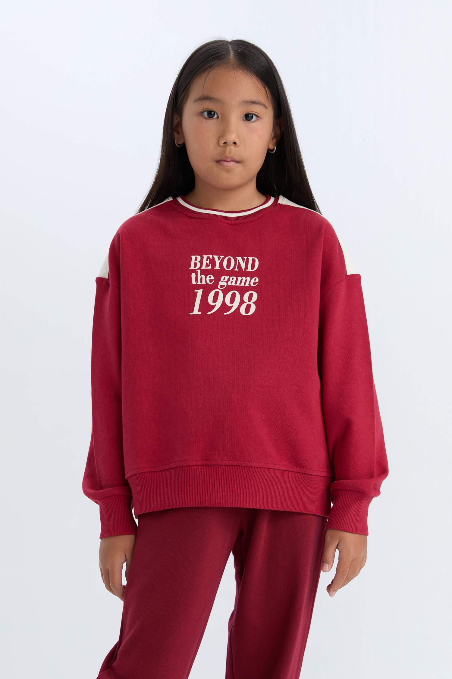 Sweat-shirt imprimé Coupe décontractée à Col rond pour Fille