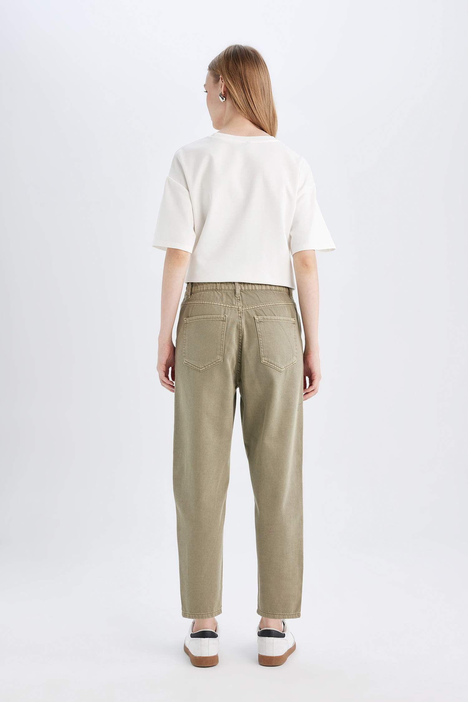 Paperbag High Waist Ankle Jeans