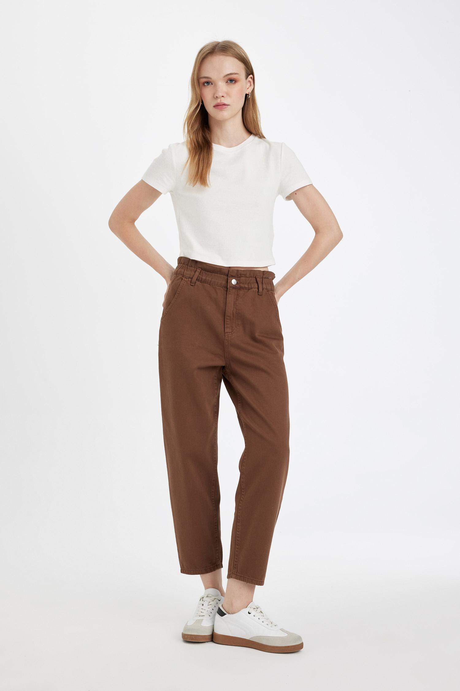 Paperbag High Waist Ankle Length Jeans