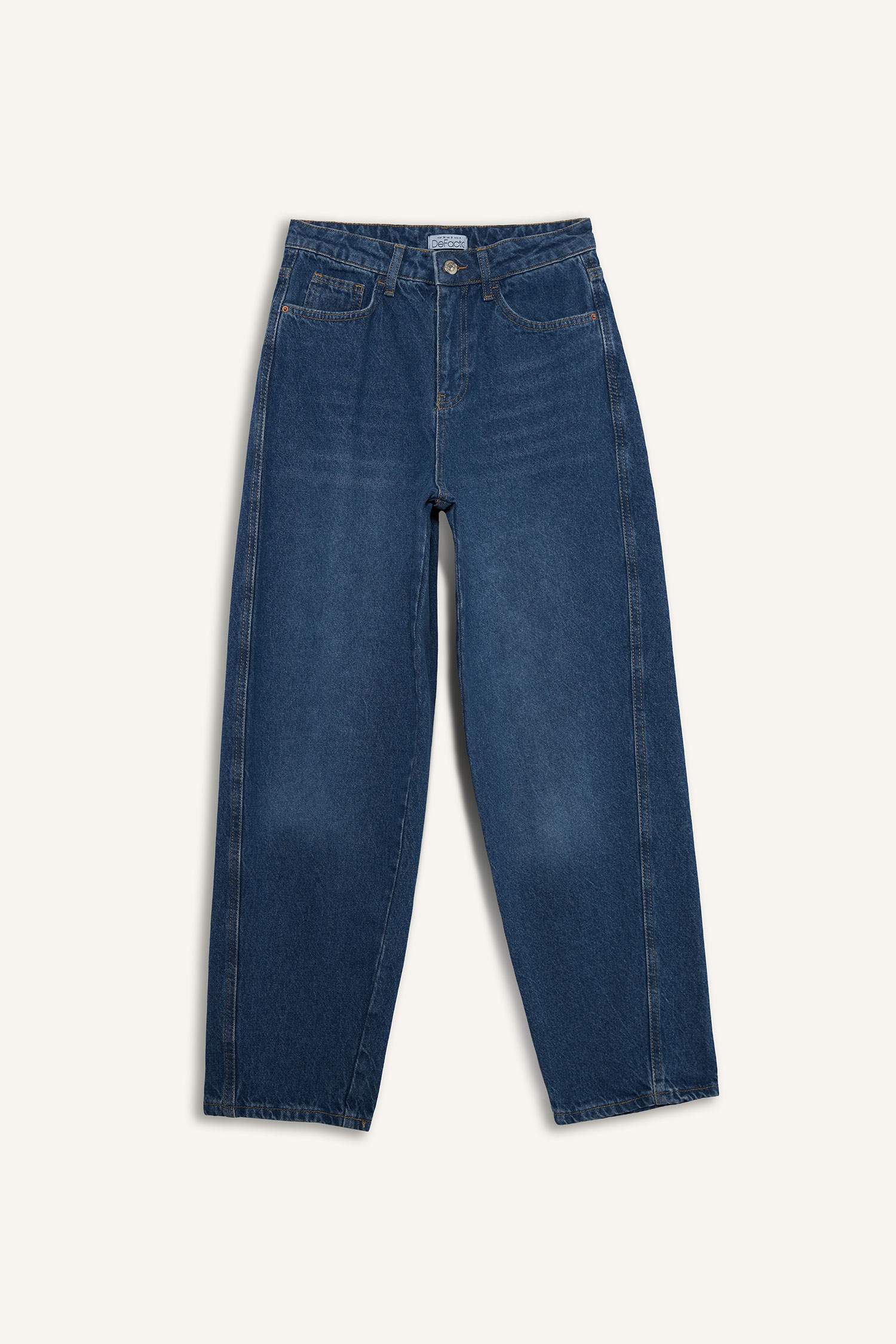 Carrot Fit Yüksek Bel Bilek Boy Jean Yıkamalı Pantolon