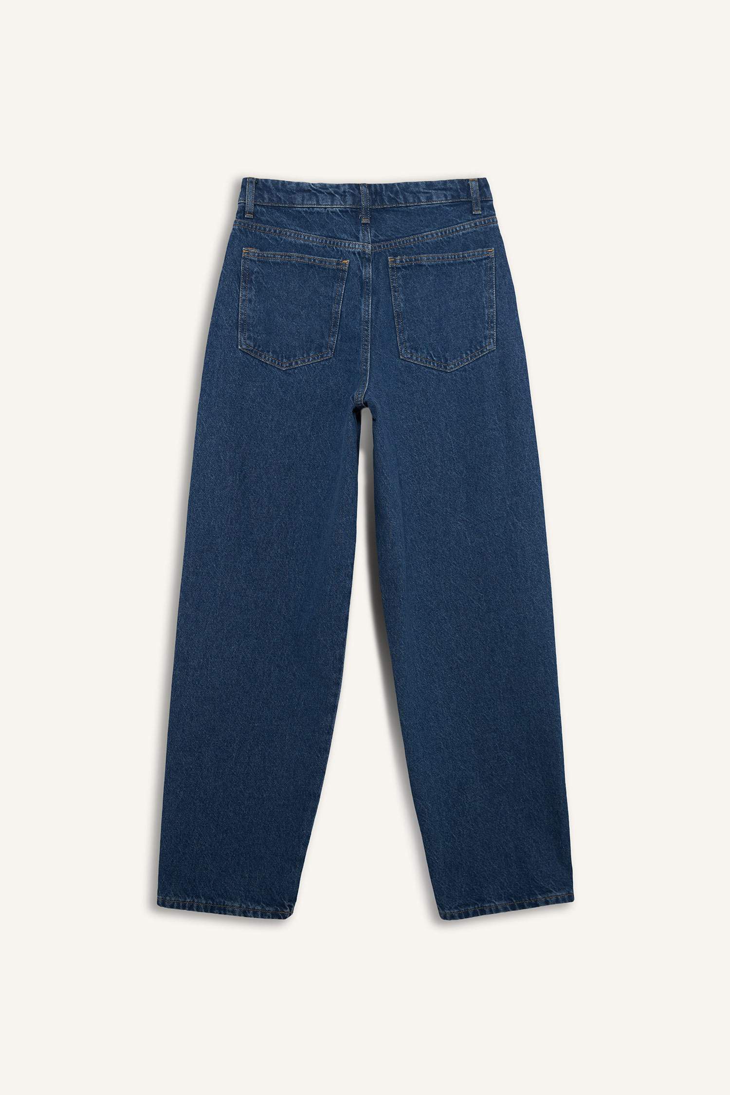 Carrot Fit Yüksek Bel Bilek Boy Jean Yıkamalı Pantolon