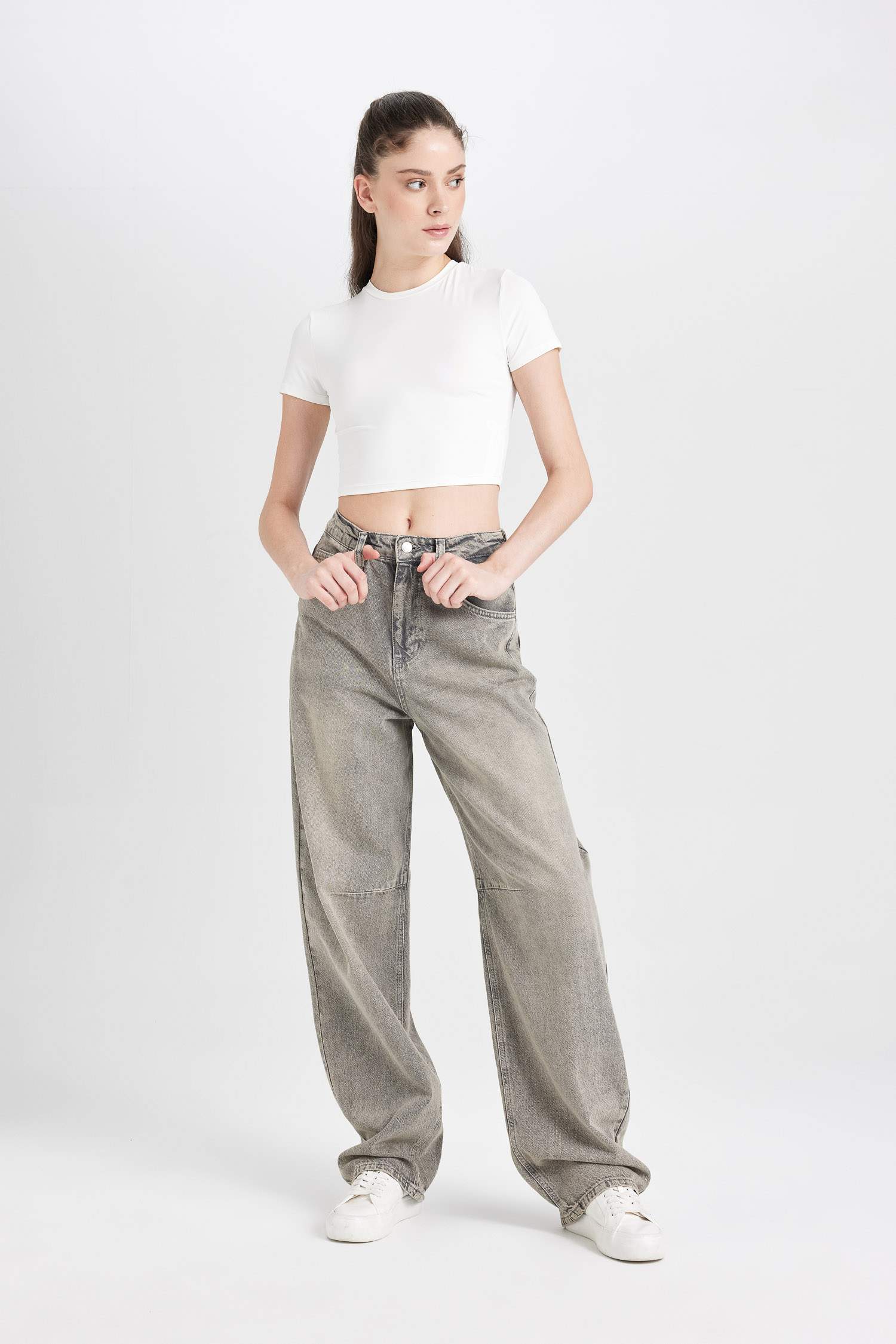 Baggy Fit Denim Trousers