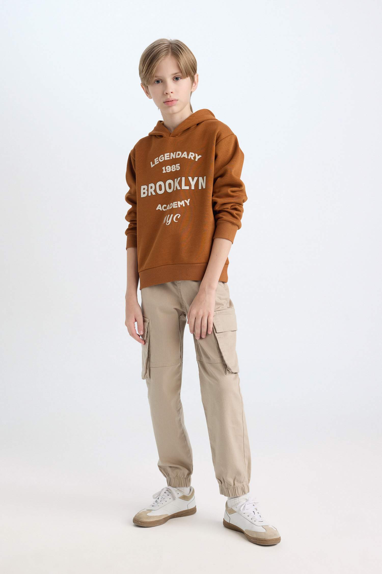 Erkek Çocuk Kapüşonlu Baskılı Sweatshirt