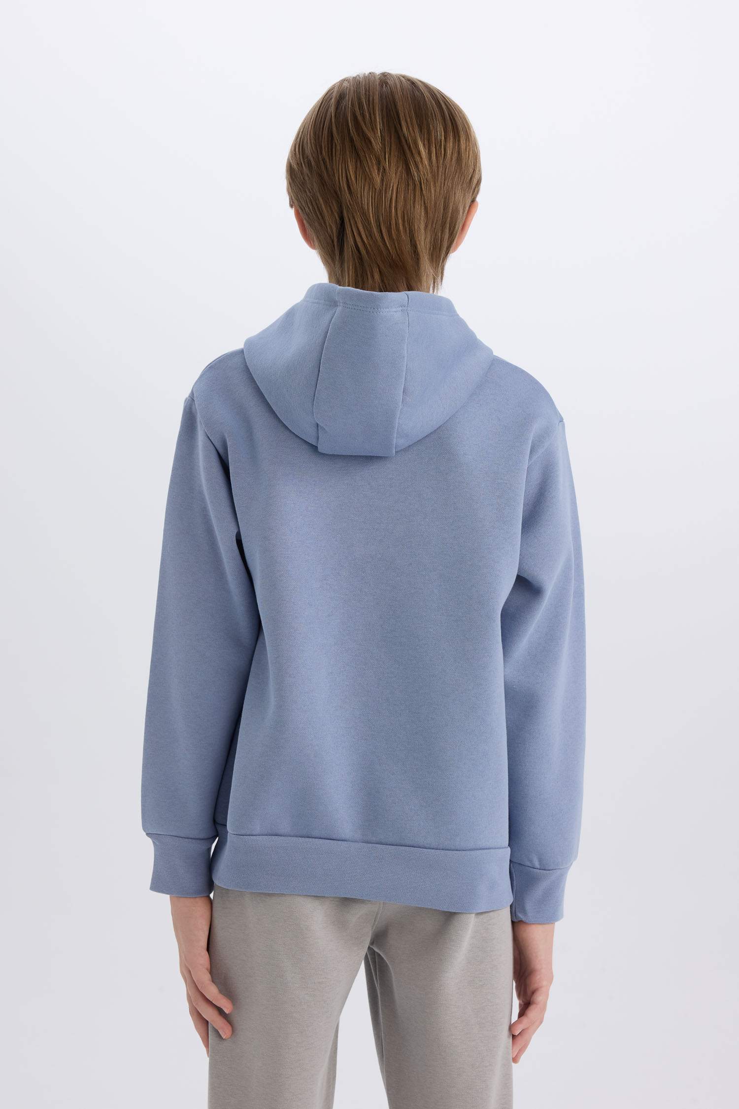 Erkek Çocuk Kapüşonlu Baskılı Sweatshirt