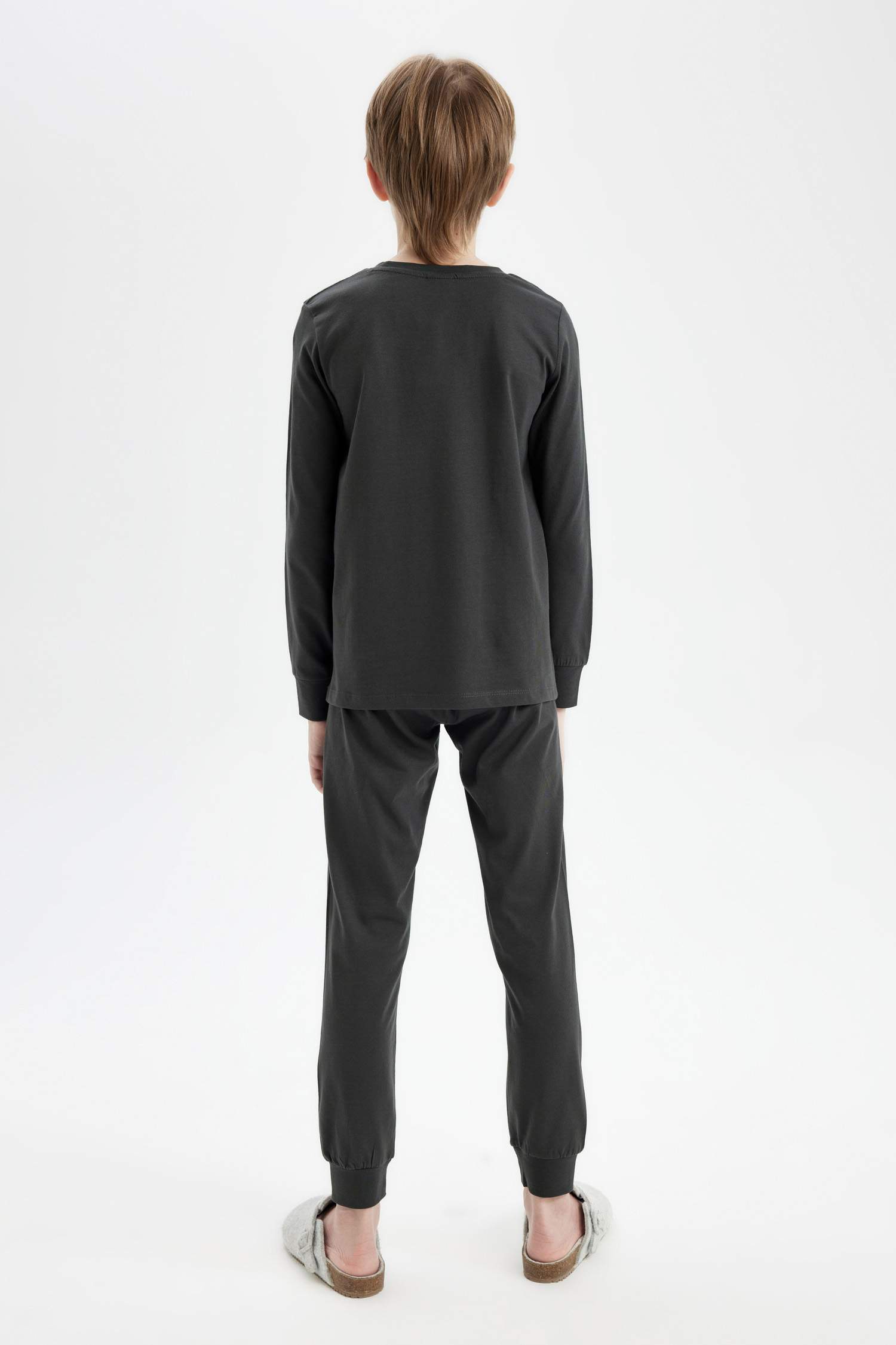 Erkek Çocuk Pijama Takımı Baskılı Uzun Kollu Üst Uzun Alt