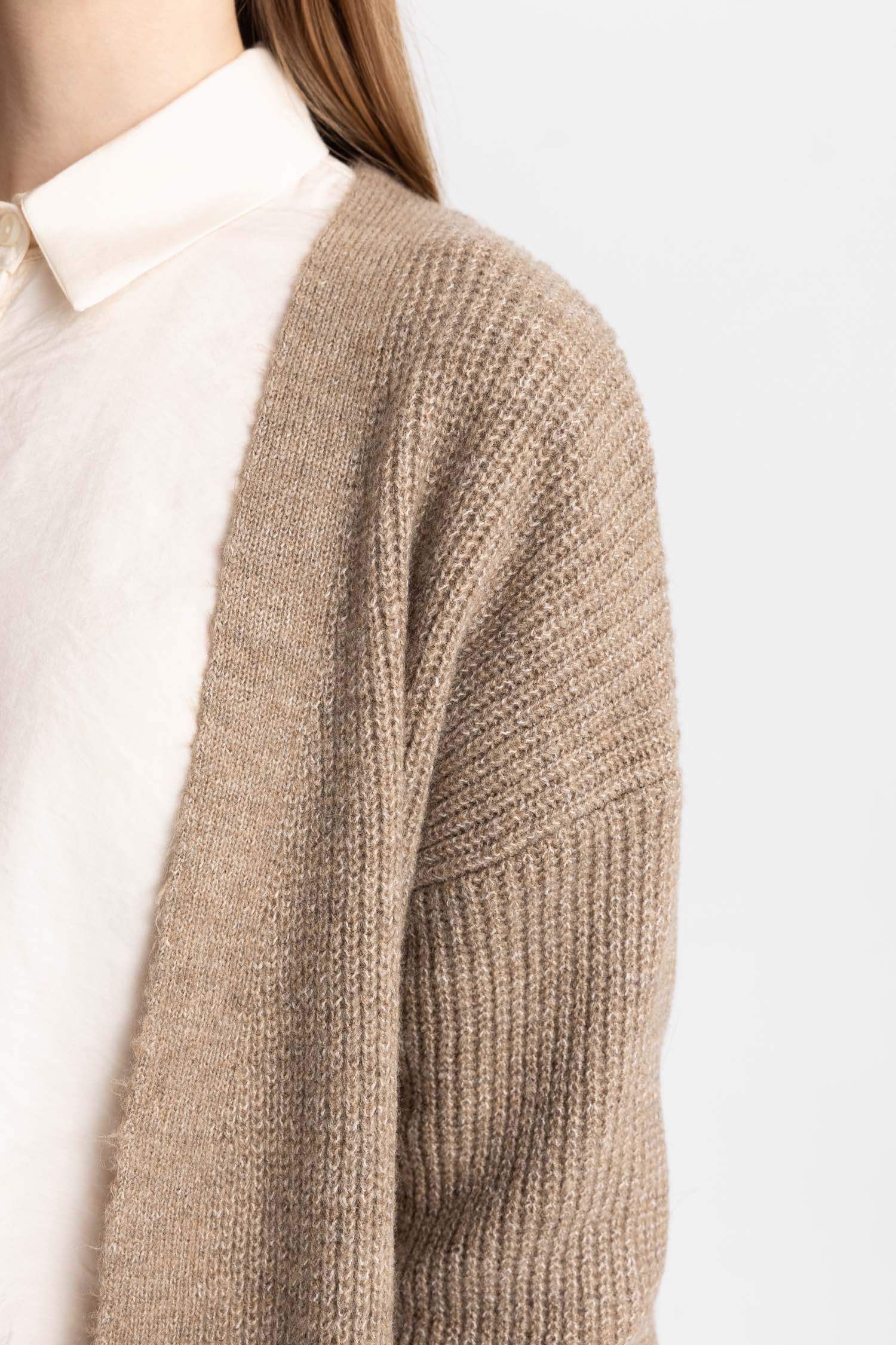 Regular Fit Basic Düz Uzun Triko Hırka