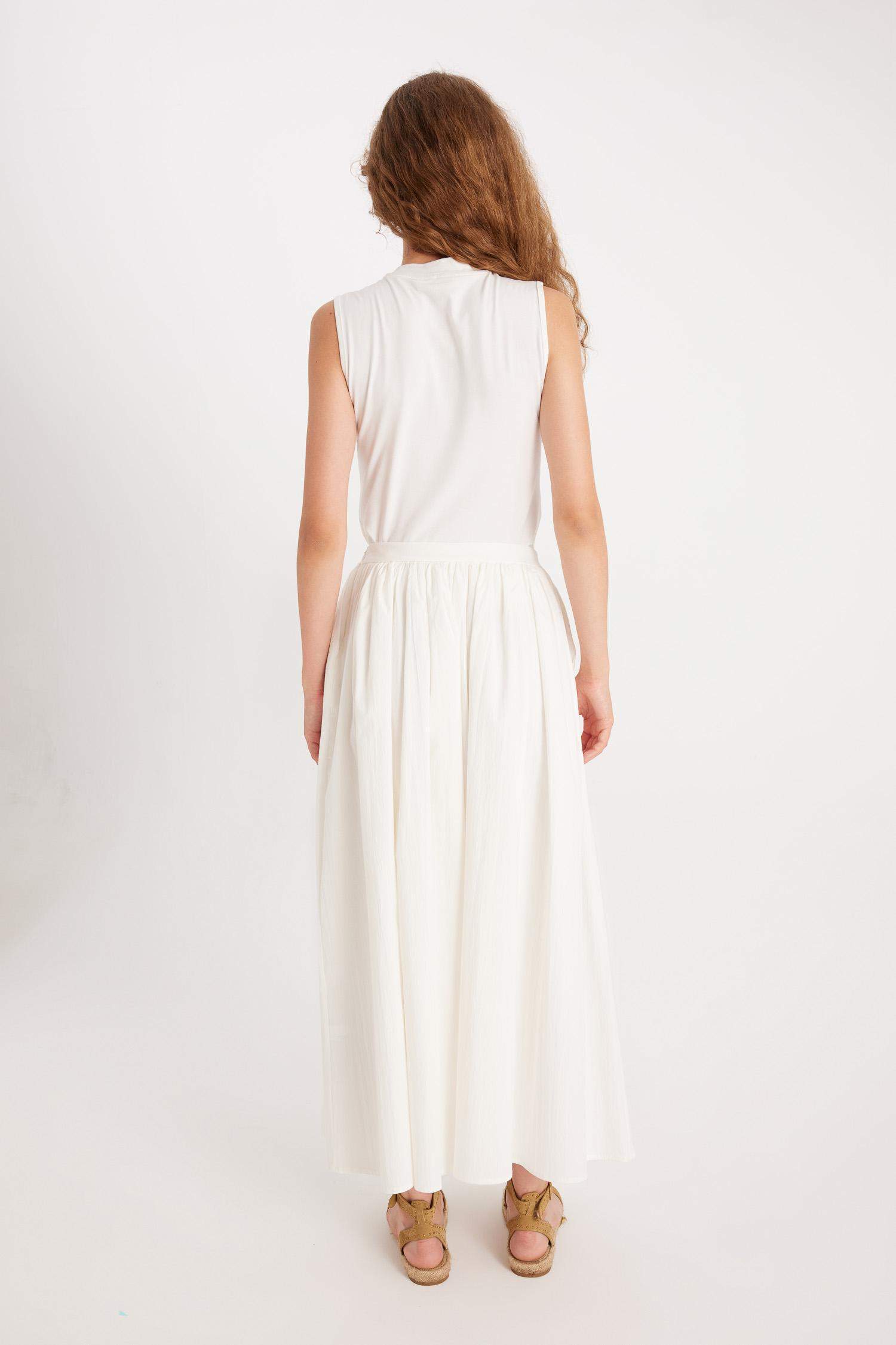 Manuka x DeFacto A Kesim Poplin Maxi Etek