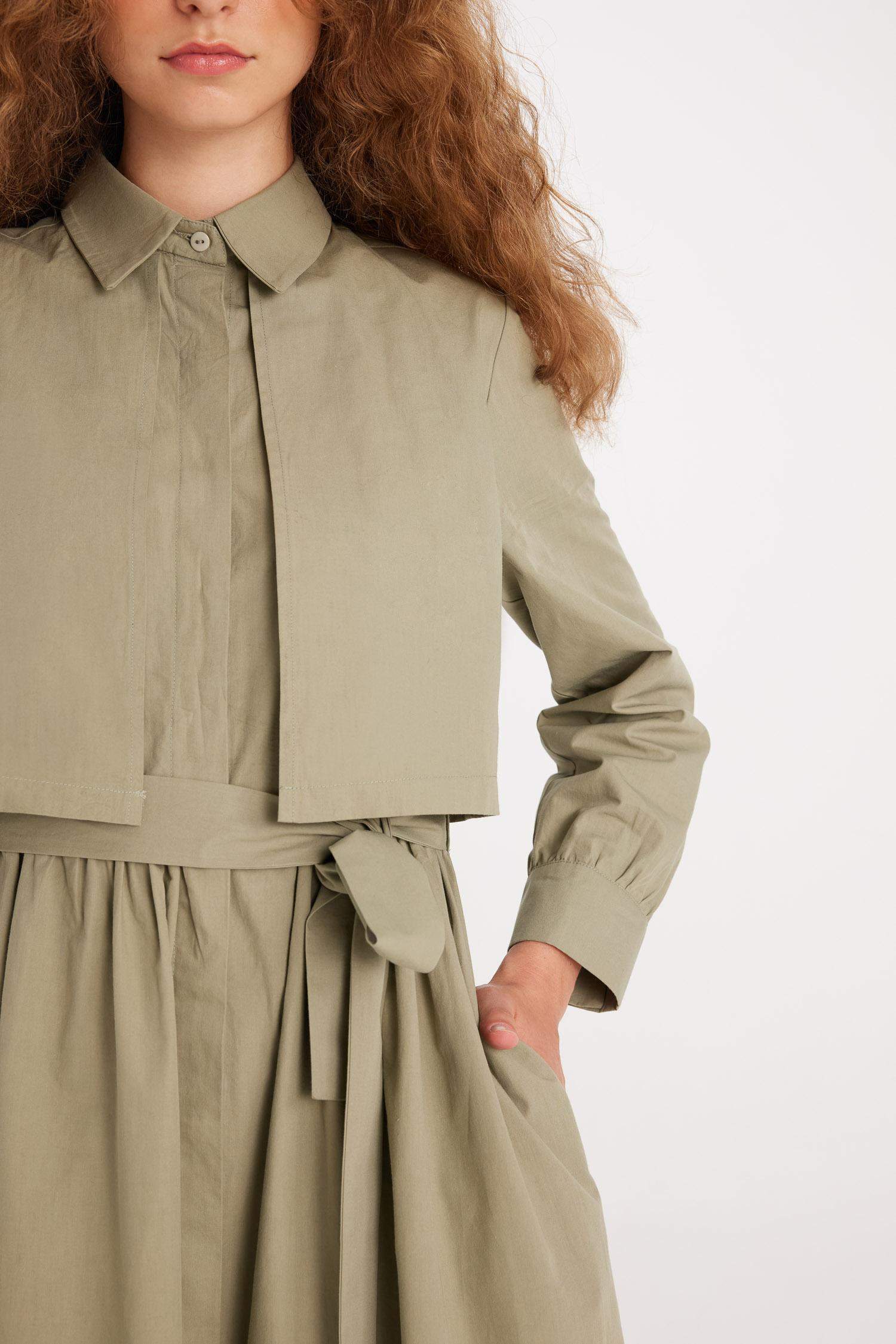 Manuka x DeFacto Hakim Yaka Poplin Uzun Kollu Elbise